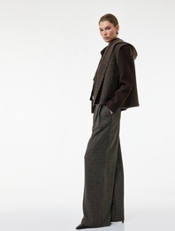 Koton X Sima Tarkan - Loose Fit Cepli Pileli Palazzo Ekose Pantolon