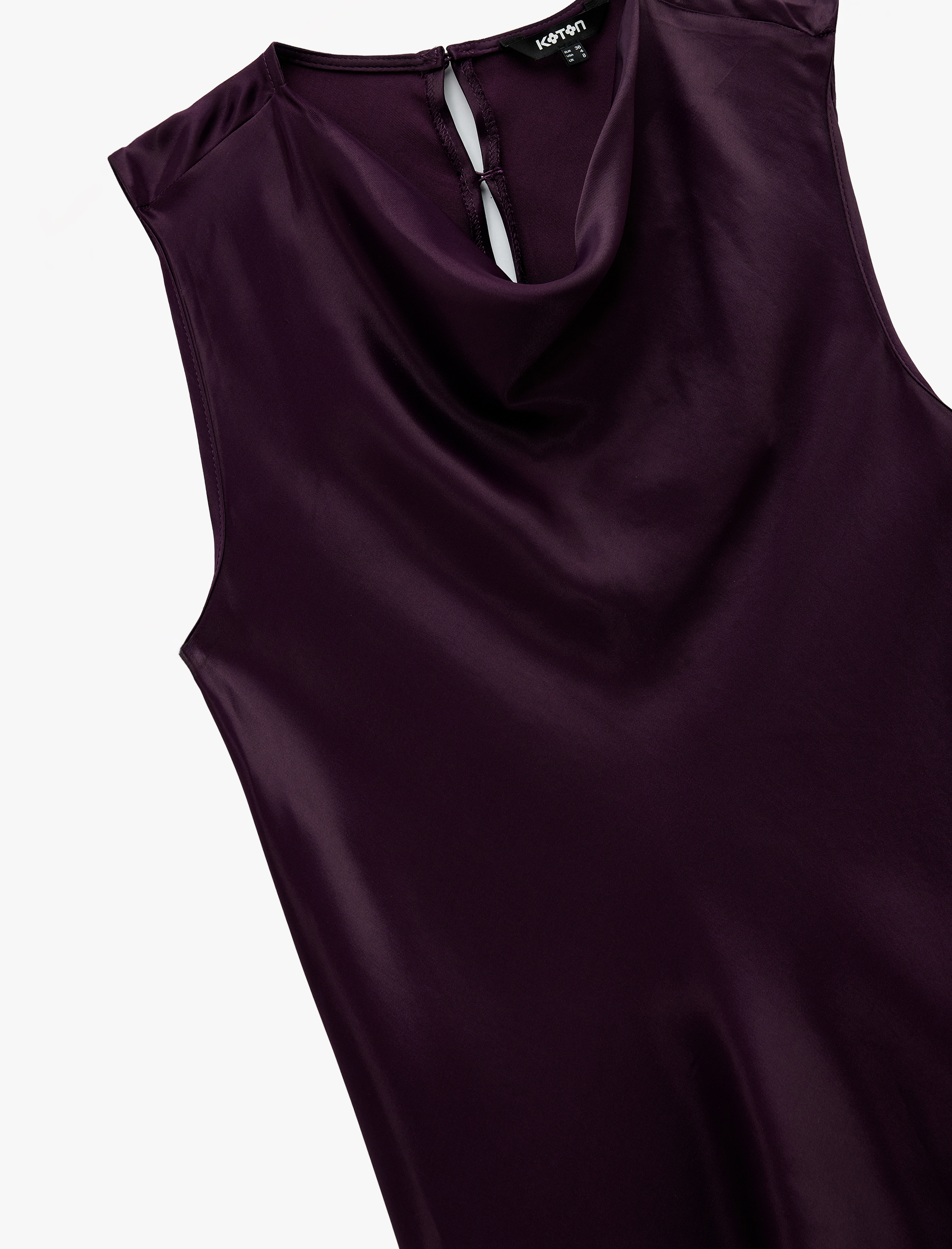   Kolsuz Degaje Yaka Saten Bluz