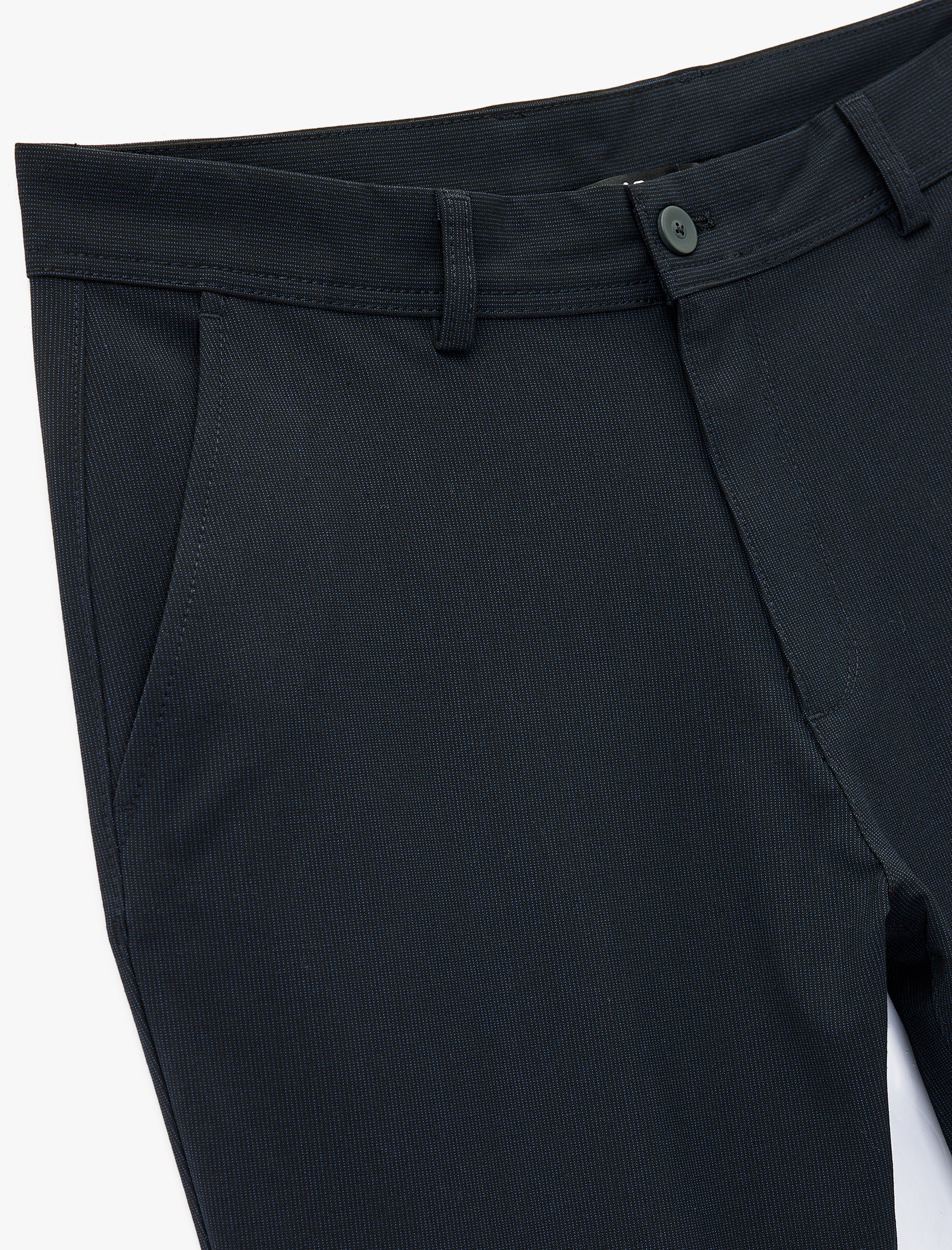   Viskon Karışımlı Cepli Düğmeli Slim Fit Kumaş Pantolon