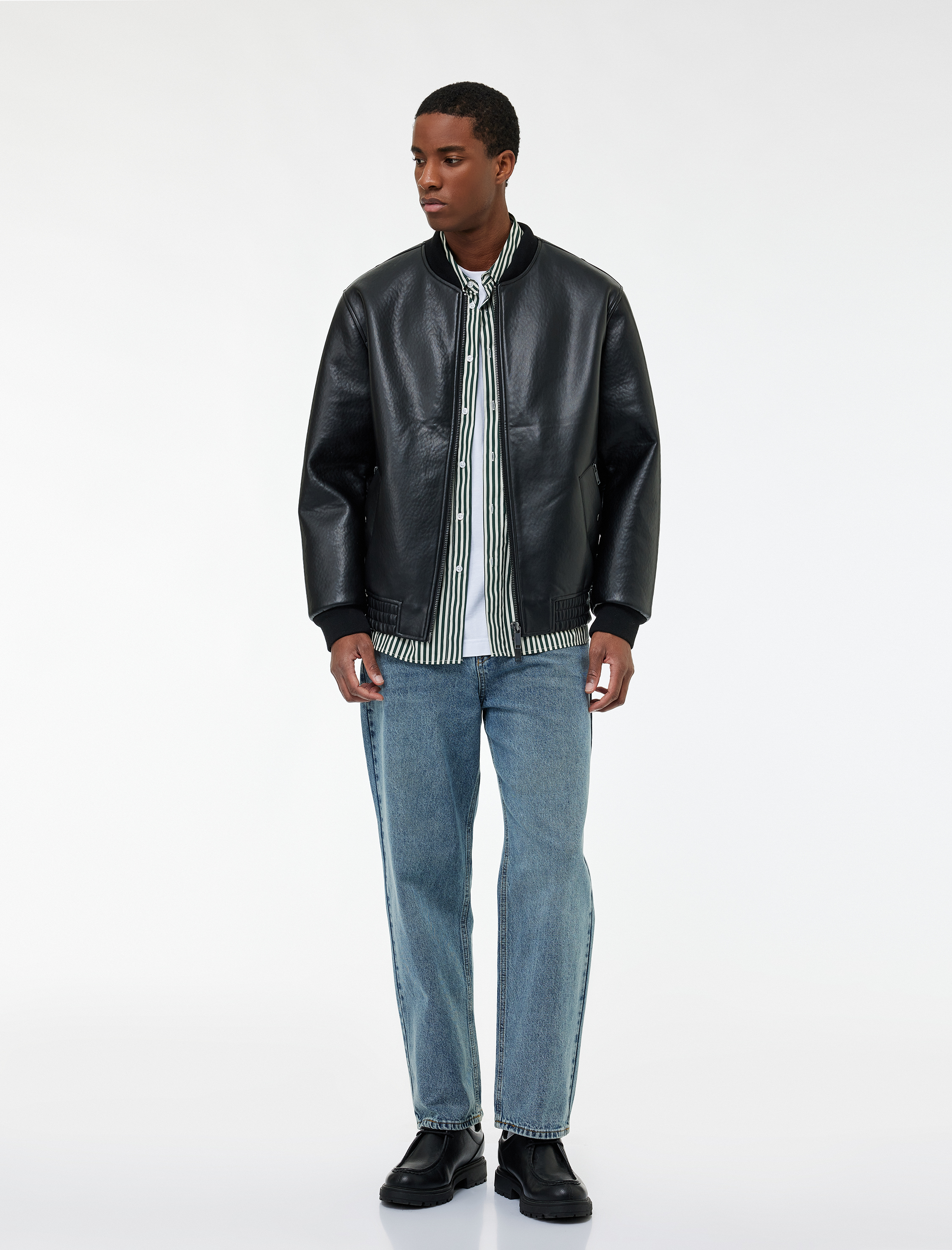   Normal Bel Pamuklu Bol Baggy Jean Pantolon