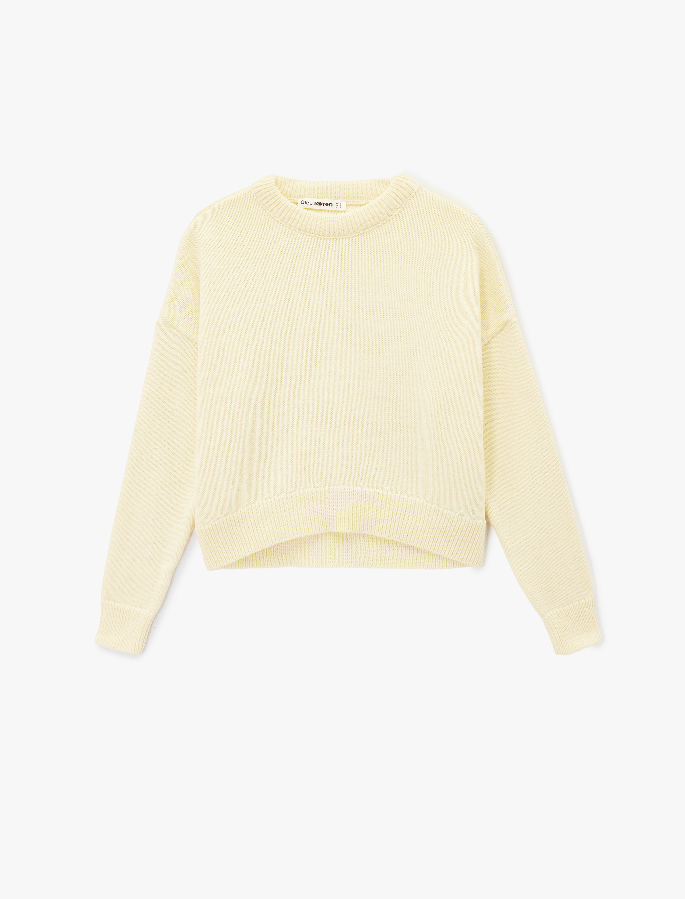   Uzun Kollu Bisiklet Yaka Basic Triko Kazak