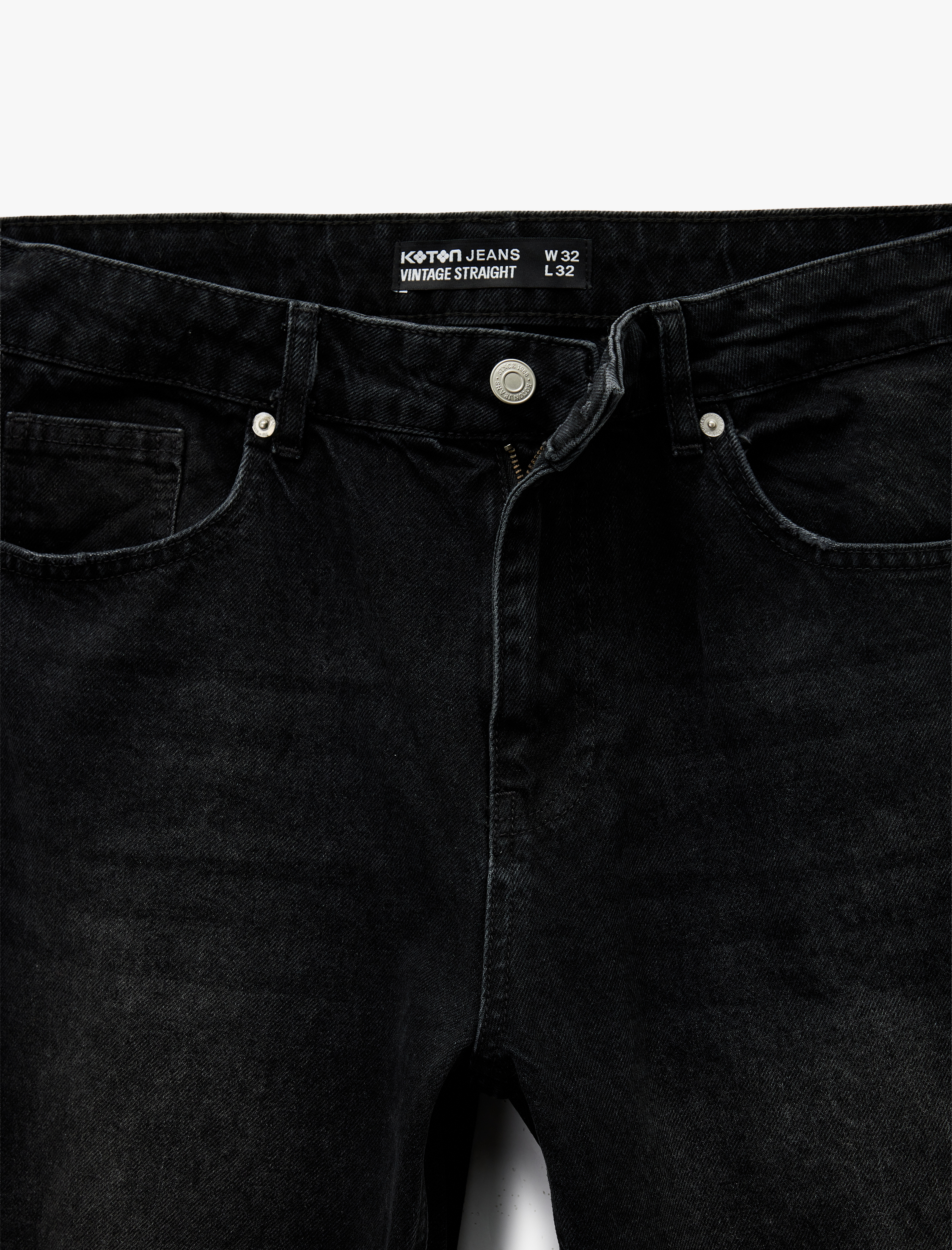   Pamuklu Normal Bel Vintage Straight Fit Jean Pantolon