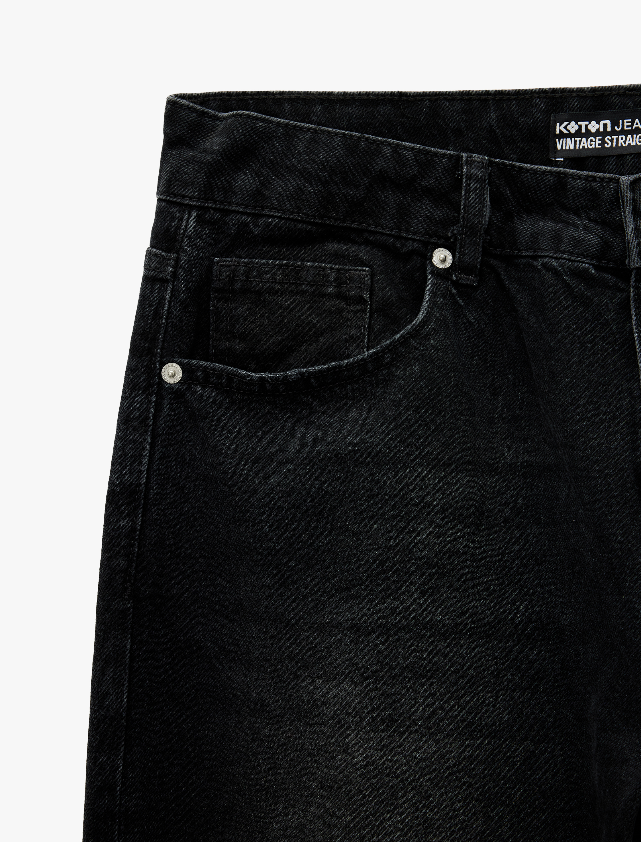   Pamuklu Normal Bel Vintage Straight Fit Jean Pantolon