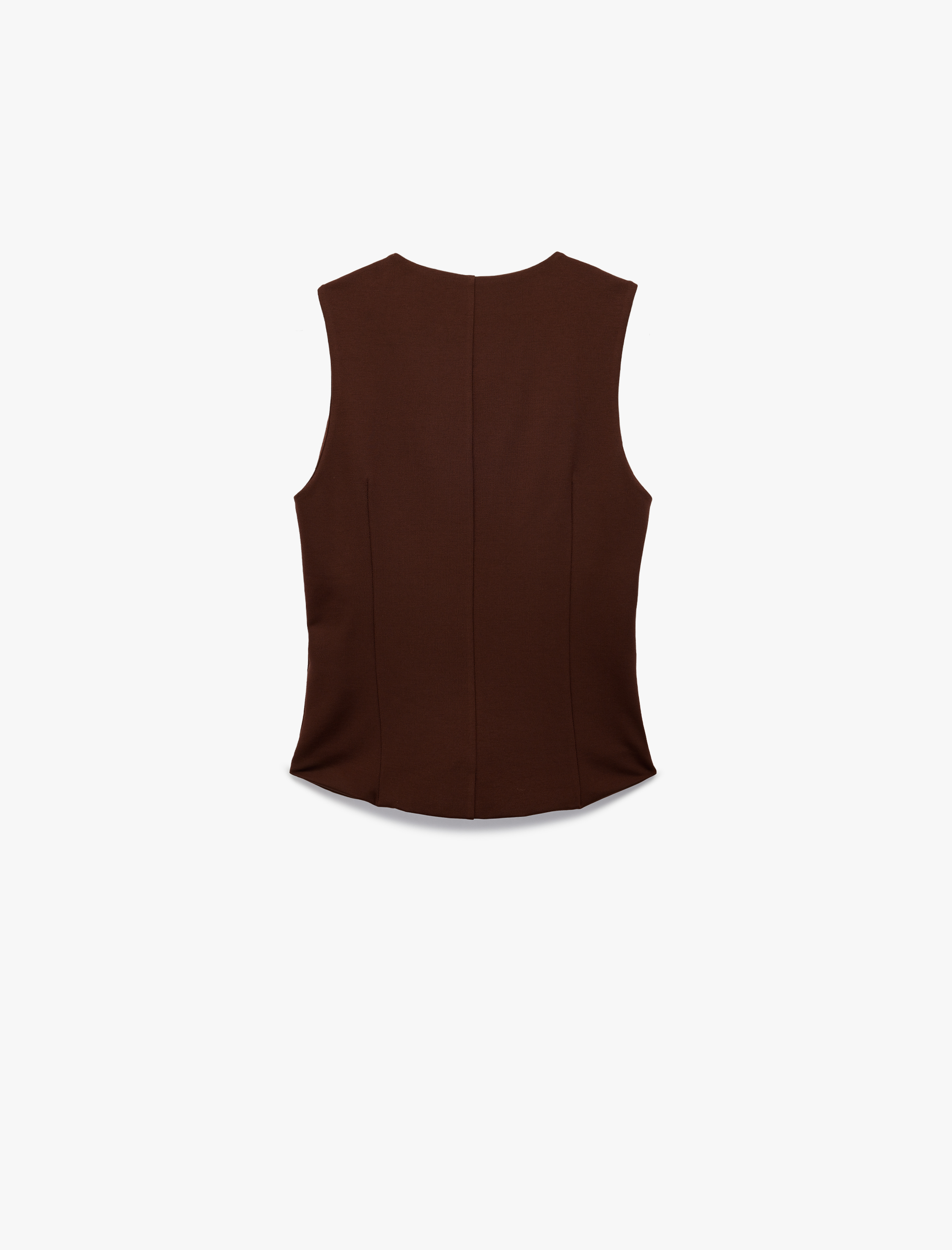   V Yaka Düğmeli Slim Fit Yelek