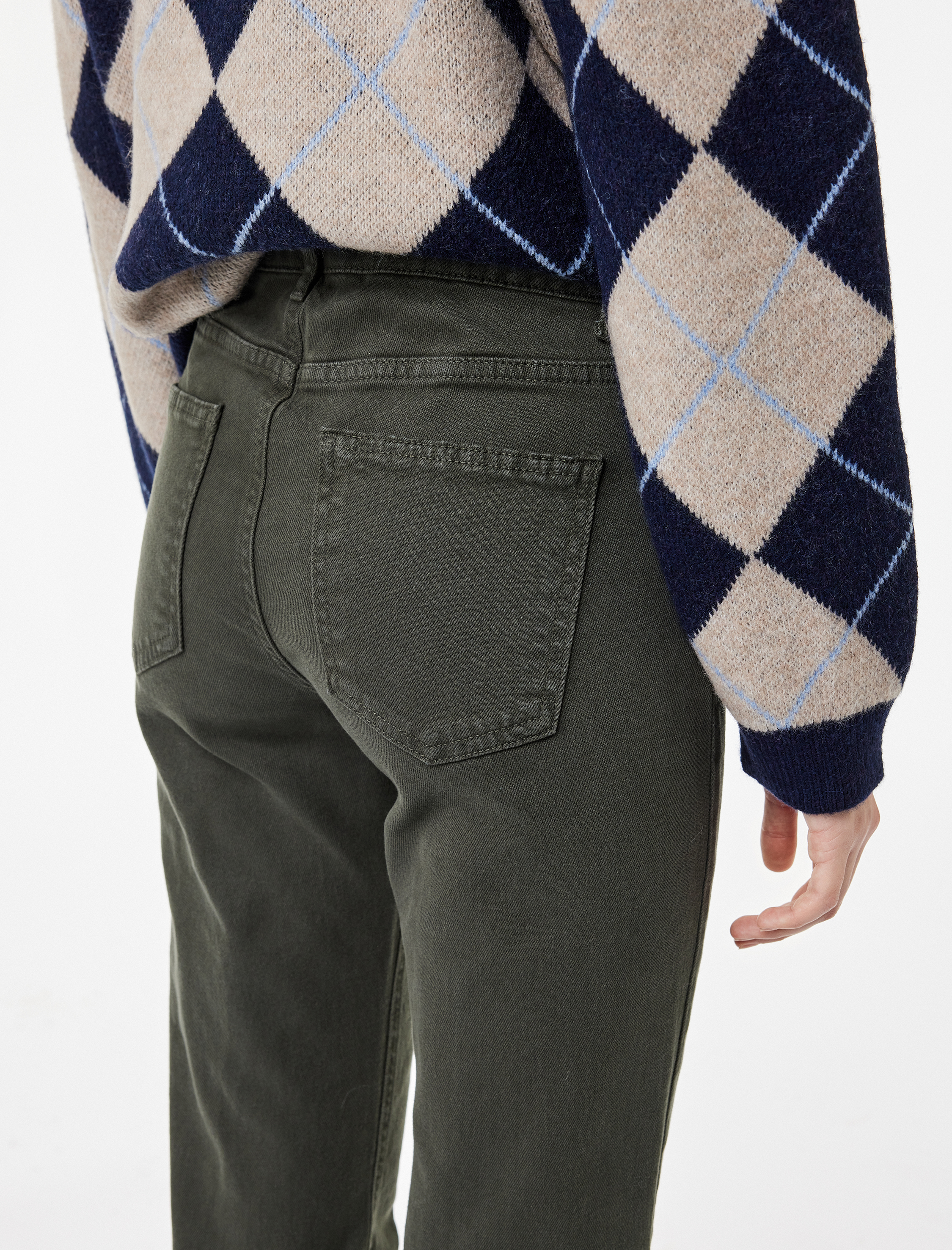   Dar Kesim Nervürlü İspanyol Paça Jean Pantolon - Flare Jeans