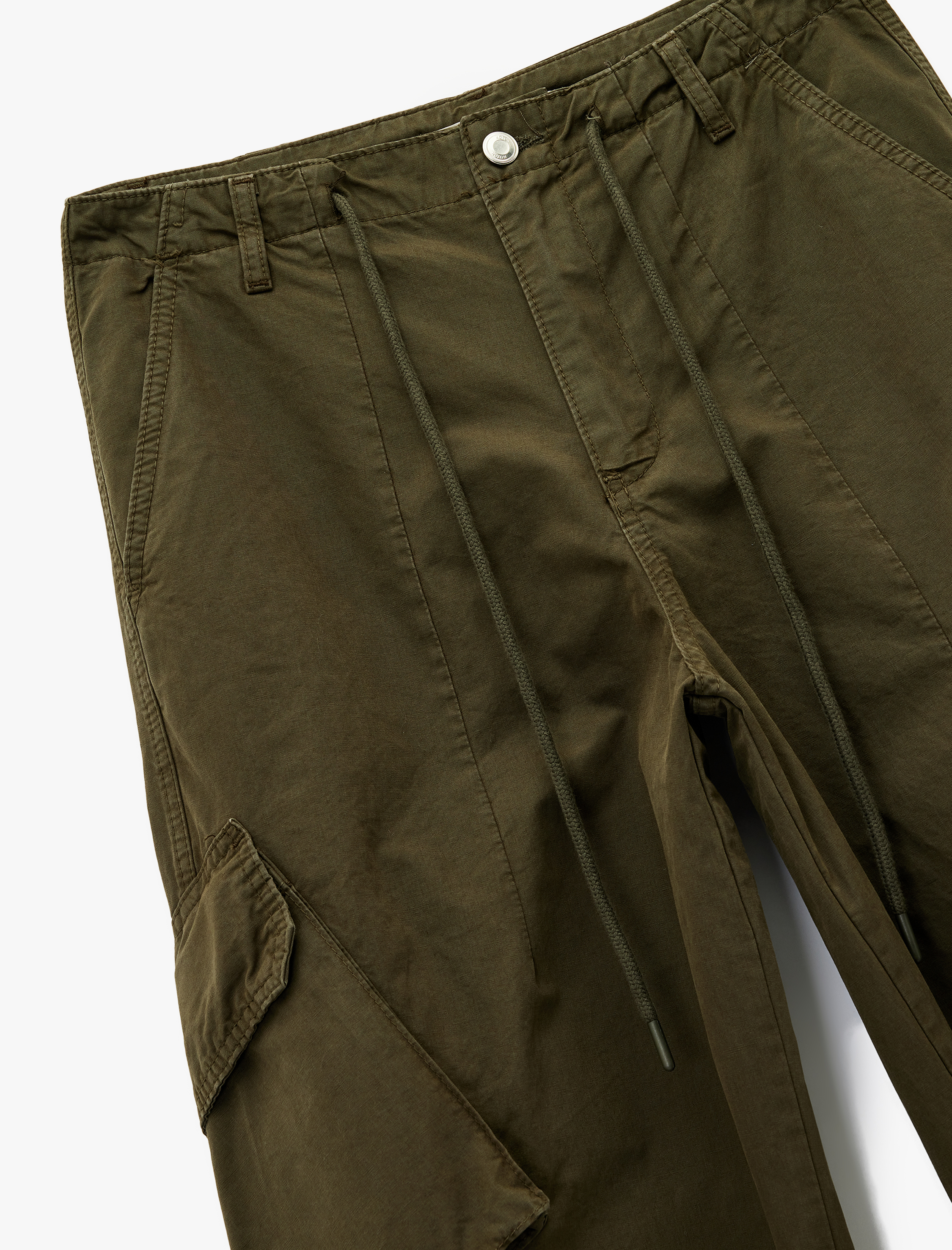   Pamuklu Rahat Kalıp Stoperli Beli Bağcıklı Kargo Cepli Balon Pantolon