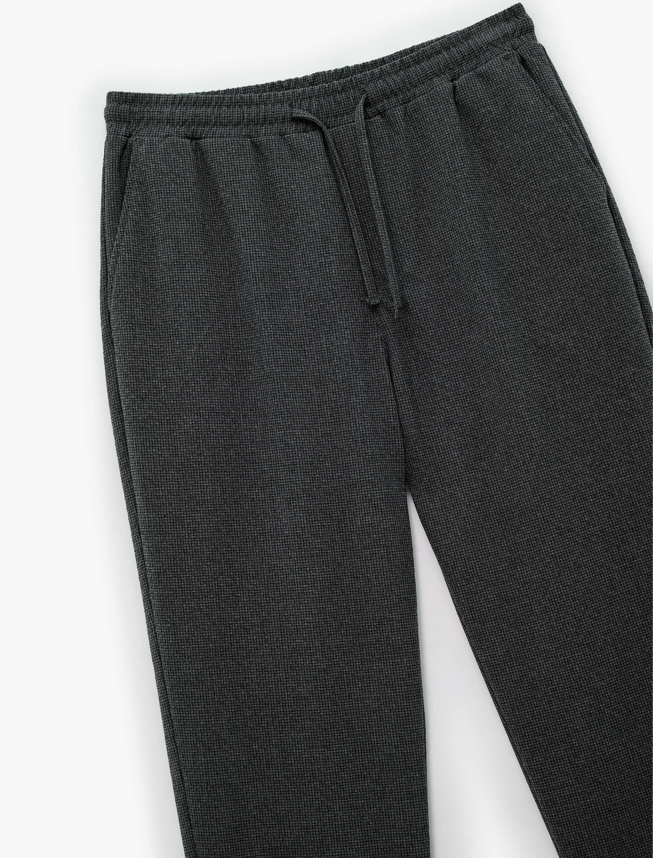 Duble Paça Cepli Viskon Karışımlı Beli Bağcıklı Pantolon - Görsel 5