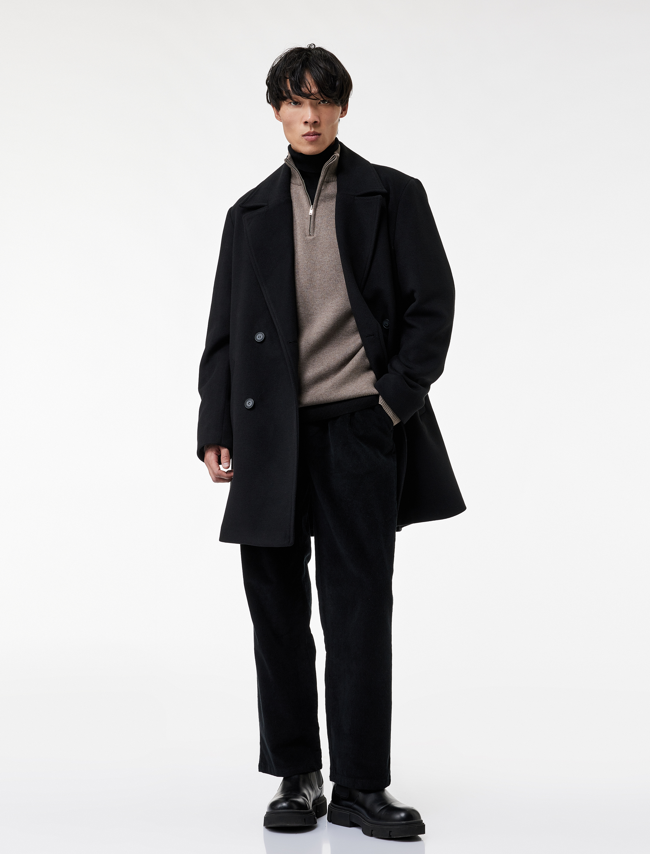   Pamuklu Cepli Bol Kalıp Beli Bağcıklı Kışlık Fitilli Kadife Pantolon