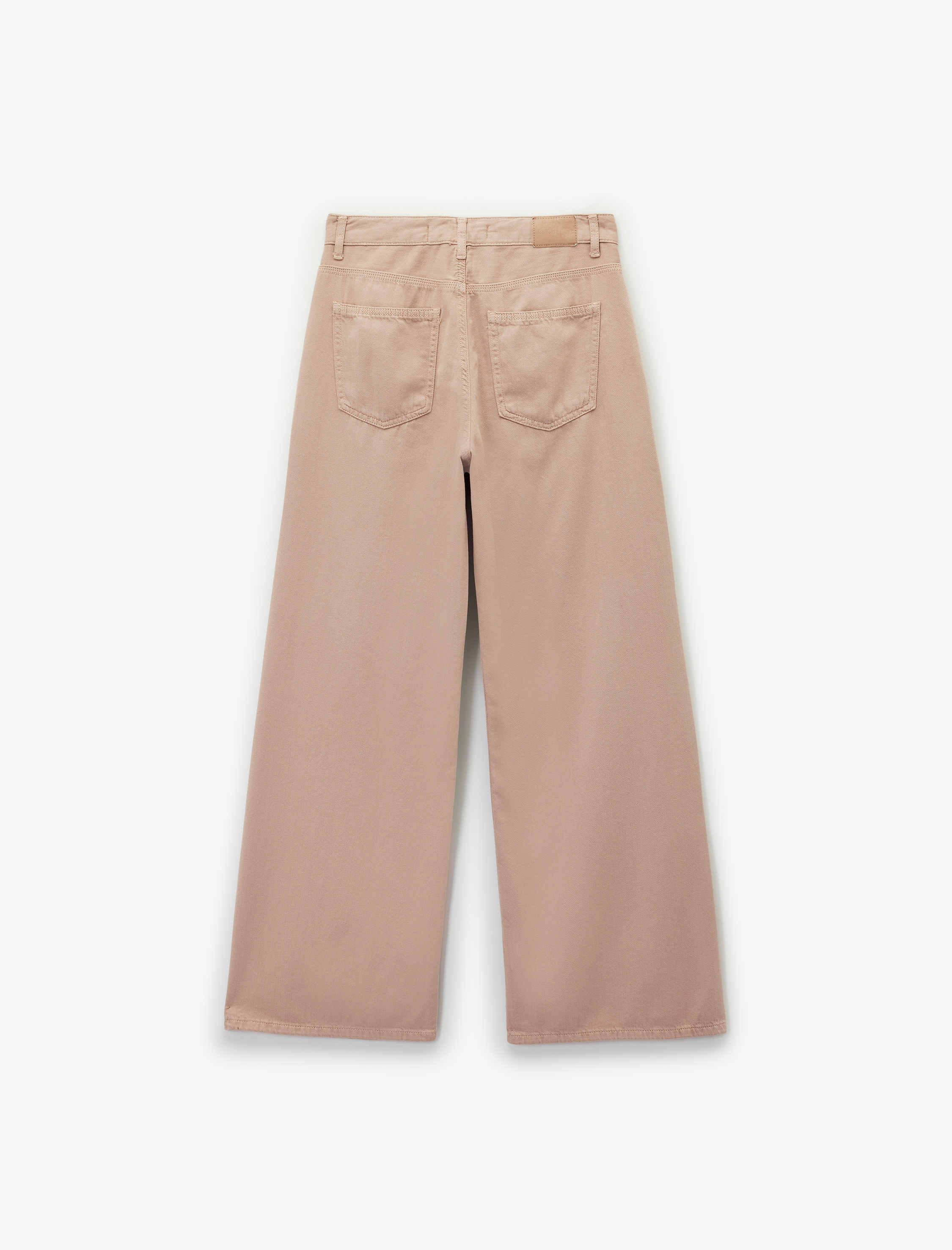   Düz Paça Bol Kesim Düğmeli Cepli Jean Pantolon - Loose Straight Fit Jean