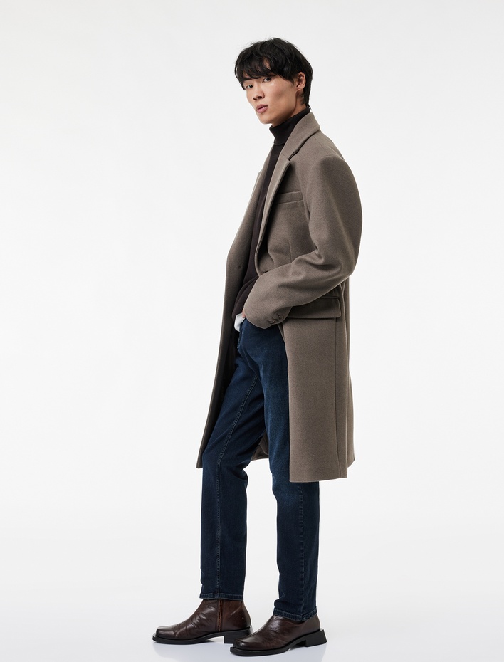  Normal Bel Pamuklu Slim Fit Jean Pantolon - Brad Jean