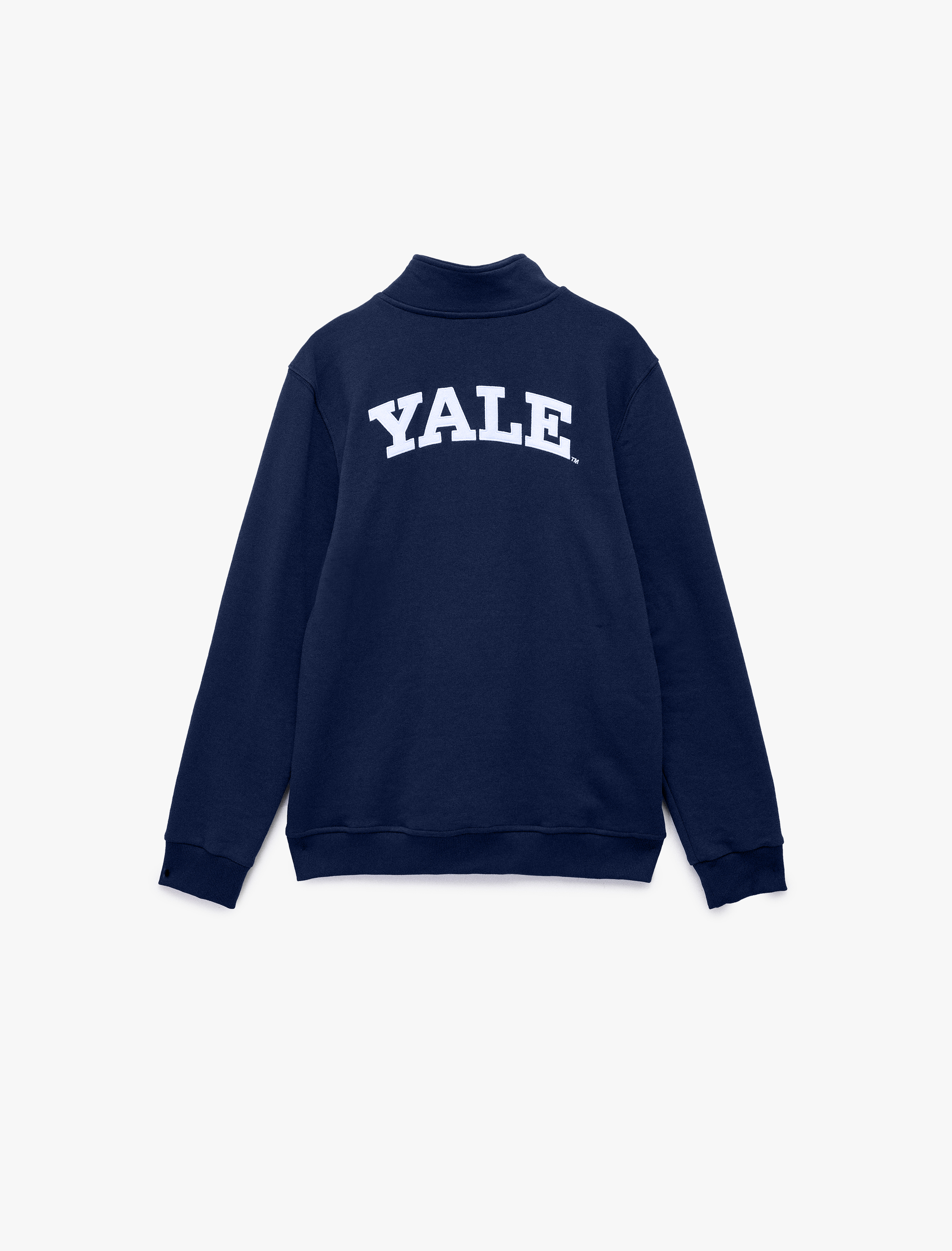 Uzun Kollu Yarım Fermuarlı Lisanslı Yale Baskılı Şardonlu Sweatshirt - Görsel 4