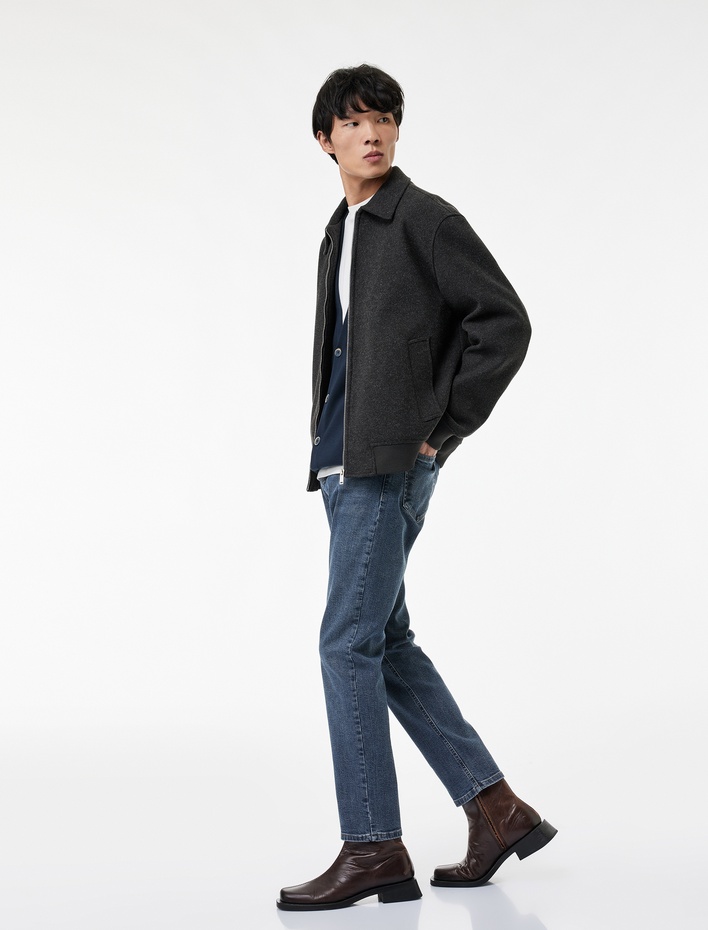  Normal Bel Pamuklu Slim Fit Jean Pantolon - Brad Jean