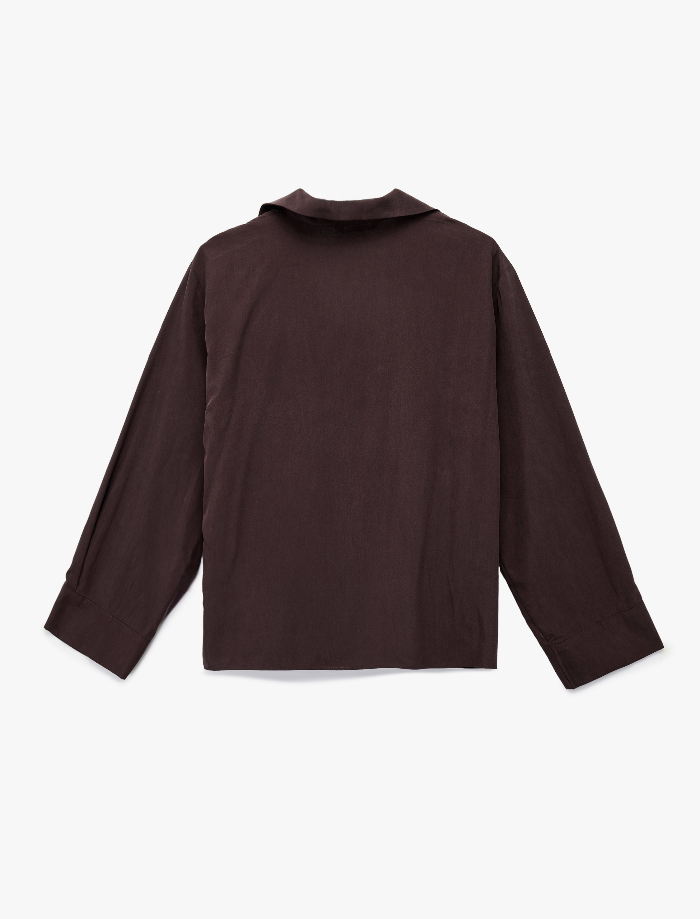   Uzun Kollu V Gömlek Yaka Bluz