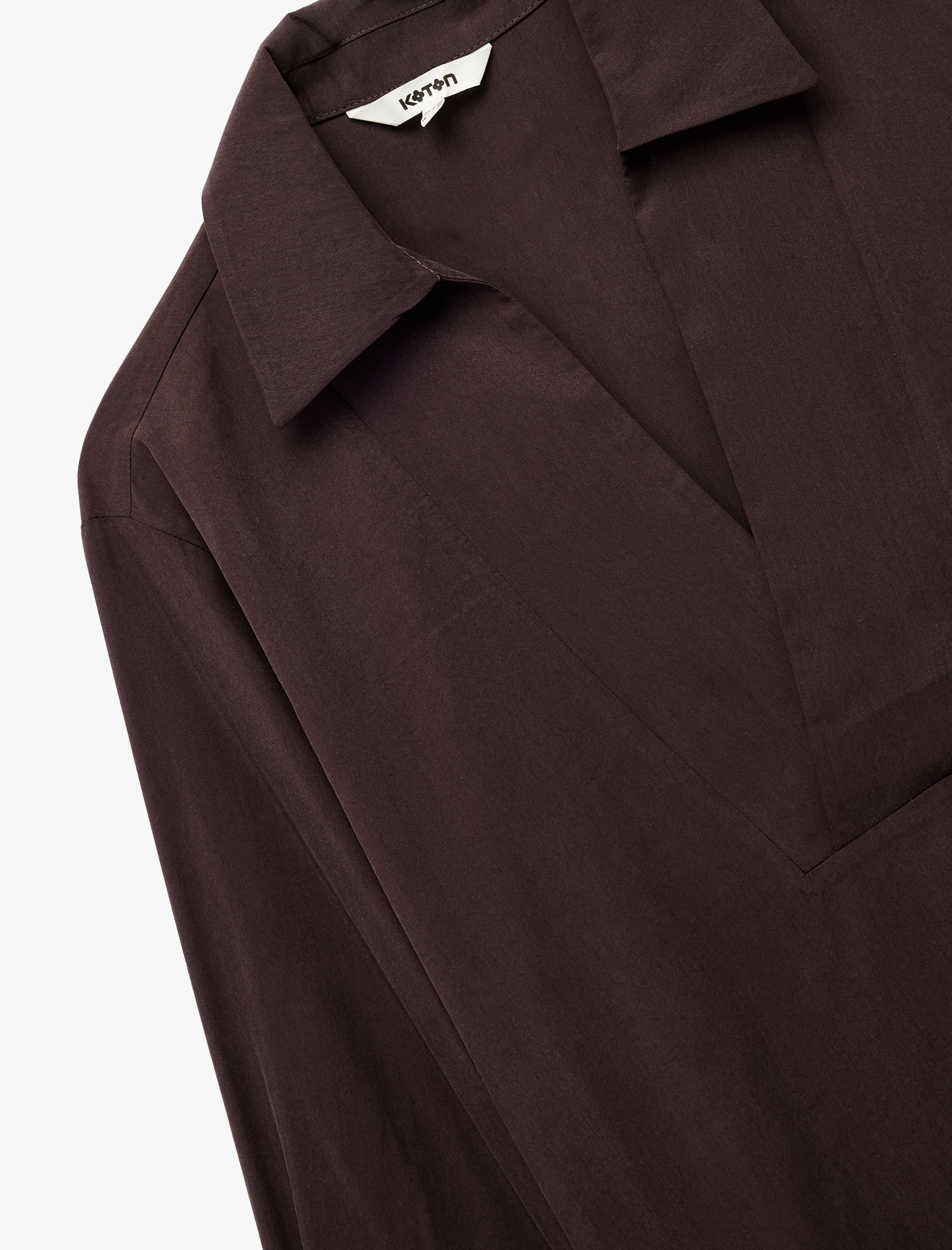   Uzun Kollu V Gömlek Yaka Bluz