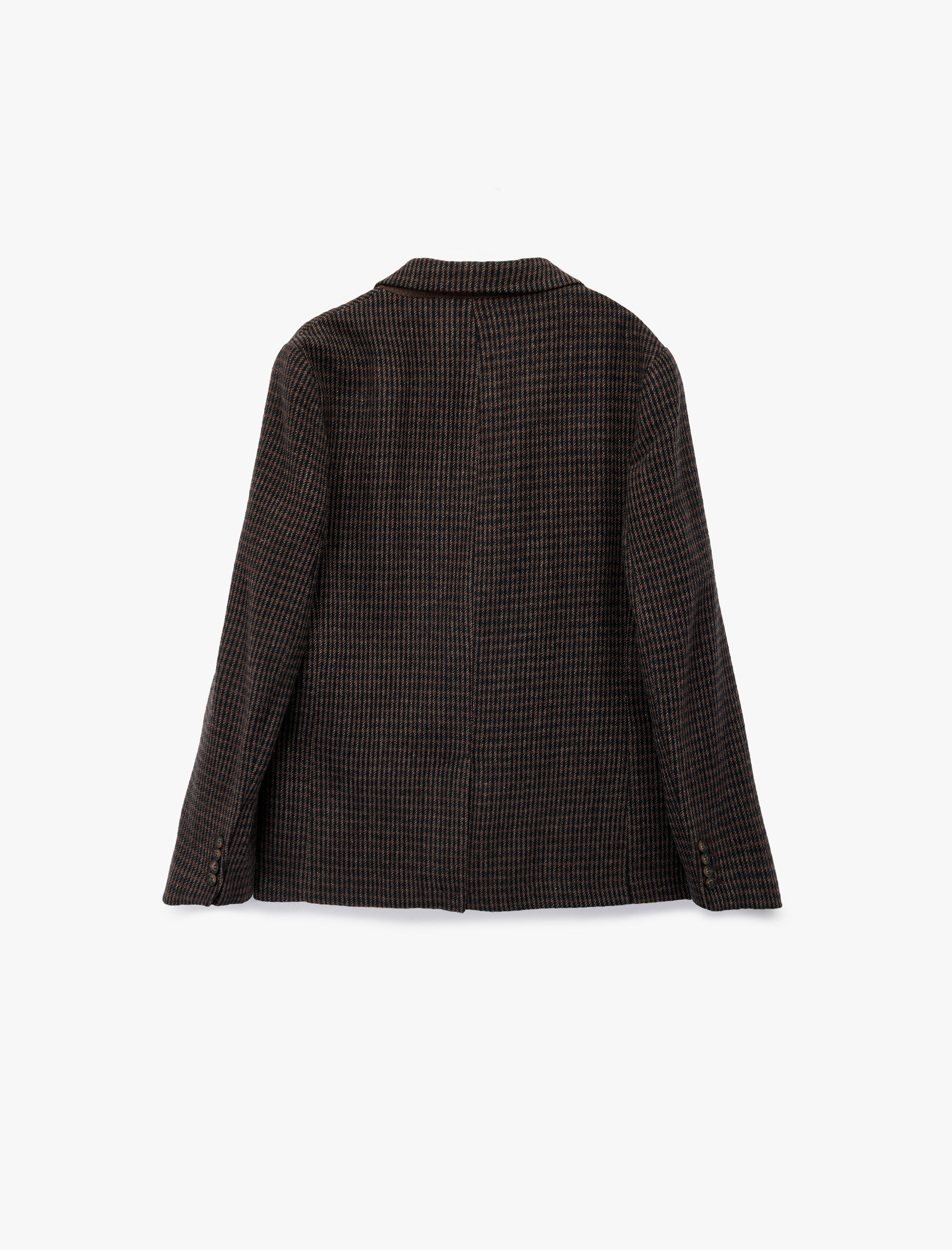   Uzun Kollu Kruvaze Yaka Düğmeli Desenli Blazer Ceket