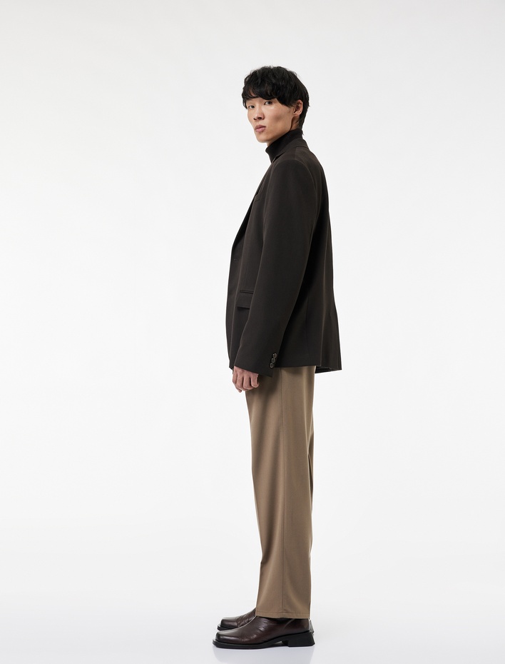  Rahat Kalıp Viskon Karışımlı Cepli Pileli Kumaş Pantolon