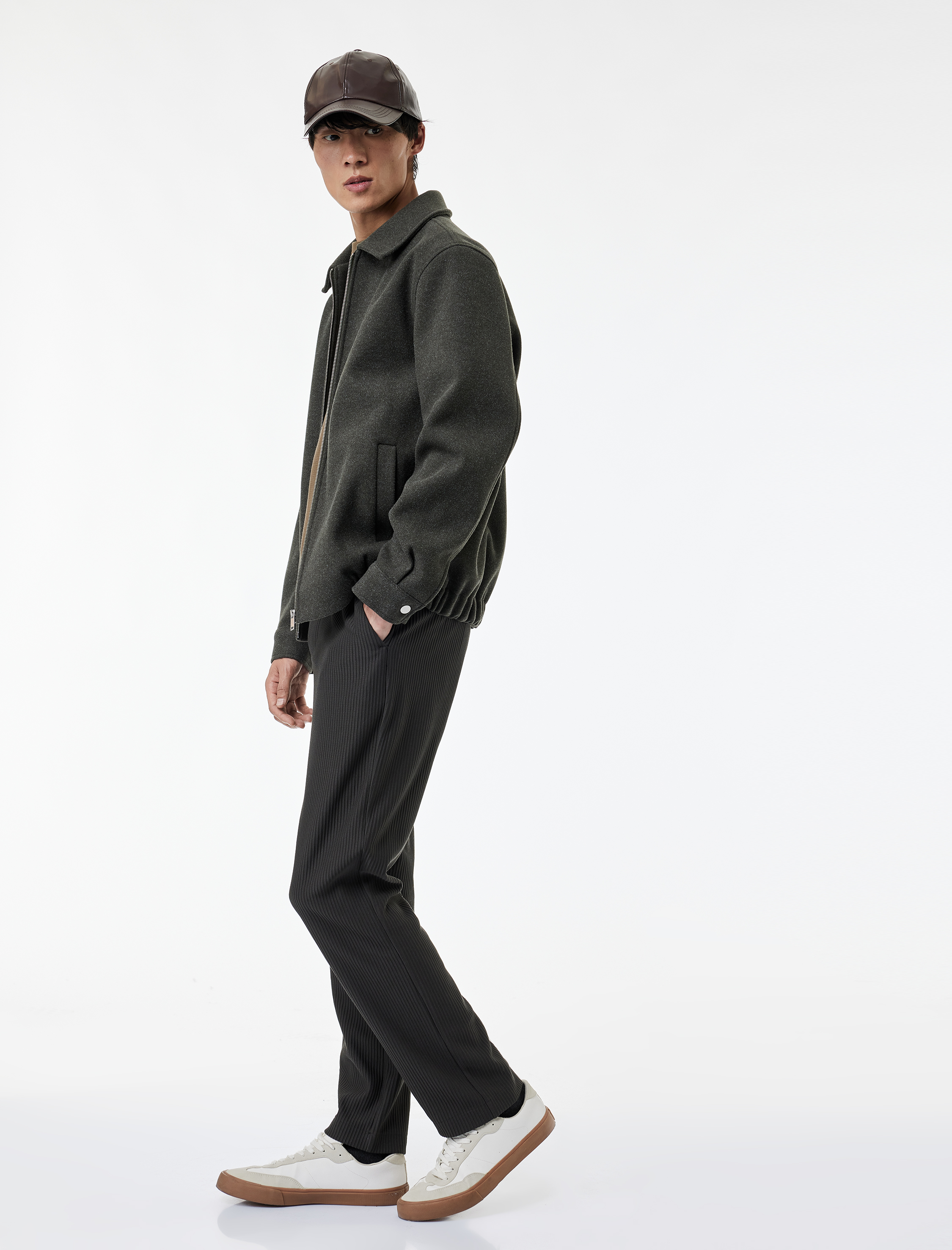   Regular Fit Cepli Fitilli Beli Bağcıklı Pantolon