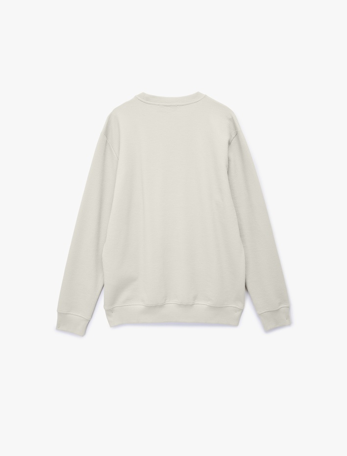  Regular Fit Uzun Kollu Bisiklet Yaka Basic Sweatshirt