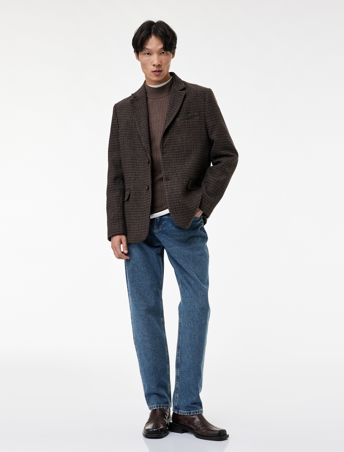  Pamuklu Normal Bel Vintage Straight Jean Pantolon