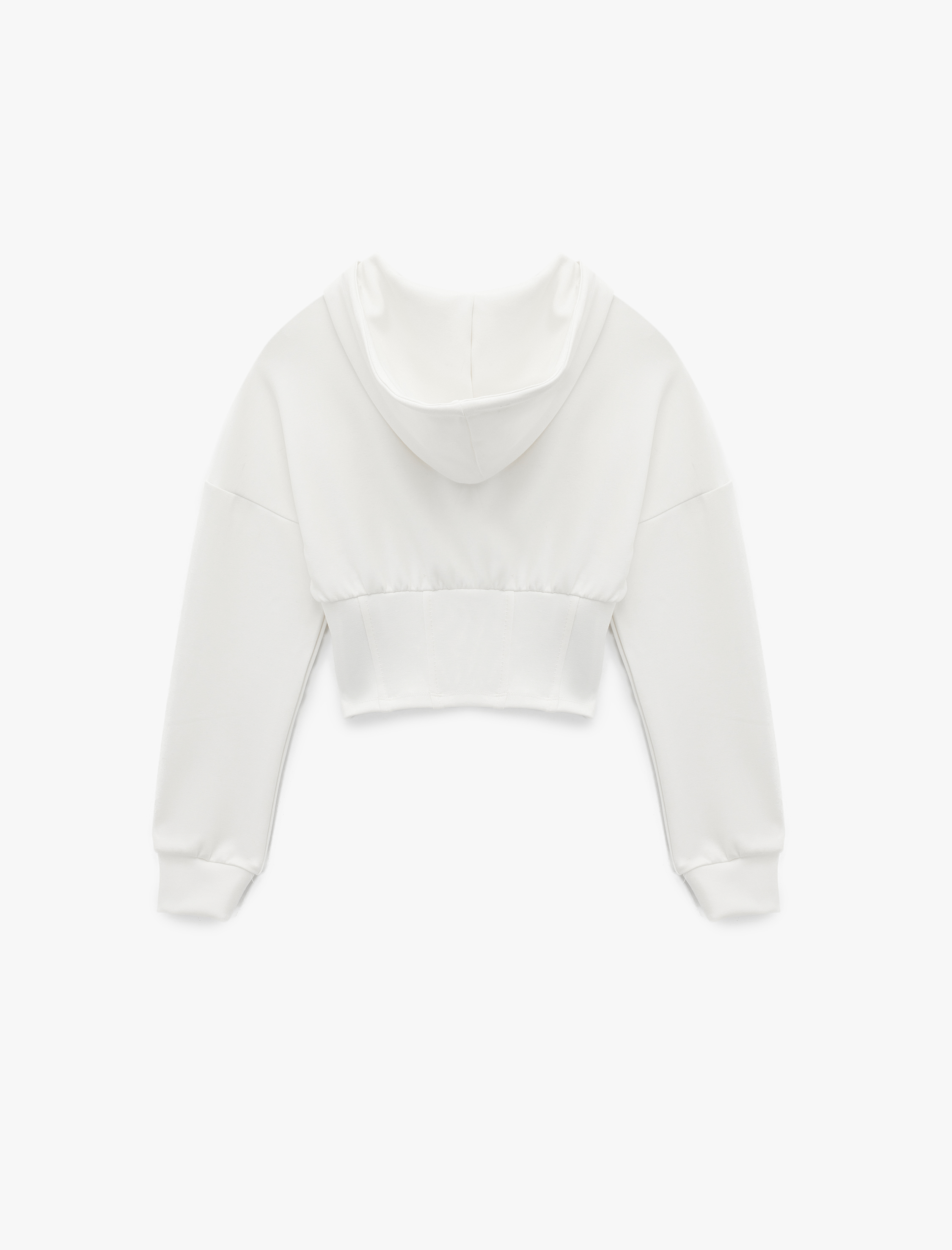   Koton X Sibil Çetinkaya - Slim Fit Uzun Kollu Kapüşonlu Crop Sweatshirt