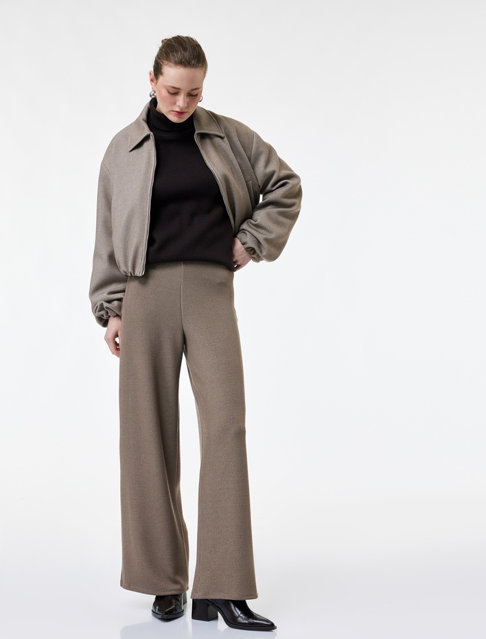  Koton X Şahika Ercümen - Uzun Kollu Cepli Fermuarlı Kısa Bomber Ceket