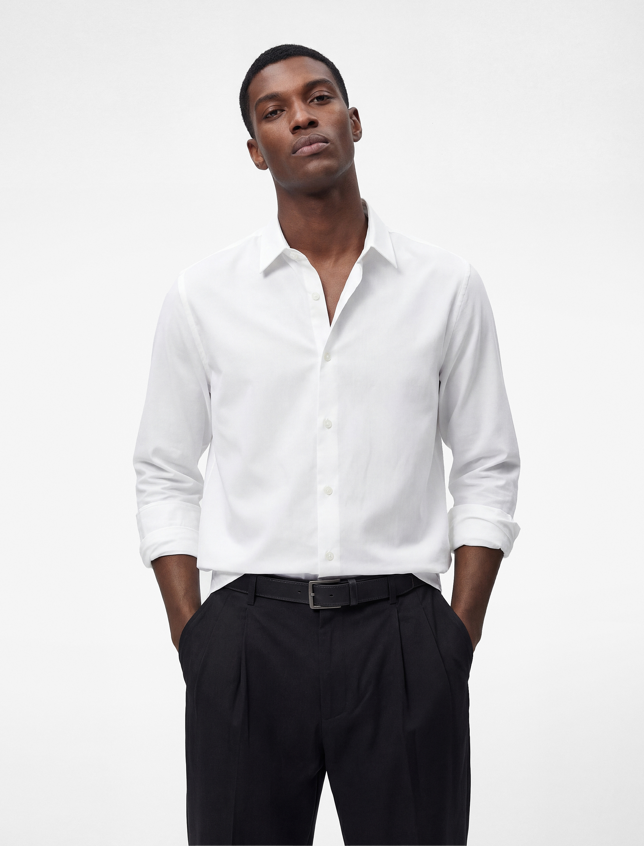 Regular Fit Pamuklu Klasik Yaka Uzun Kollu Gömlek