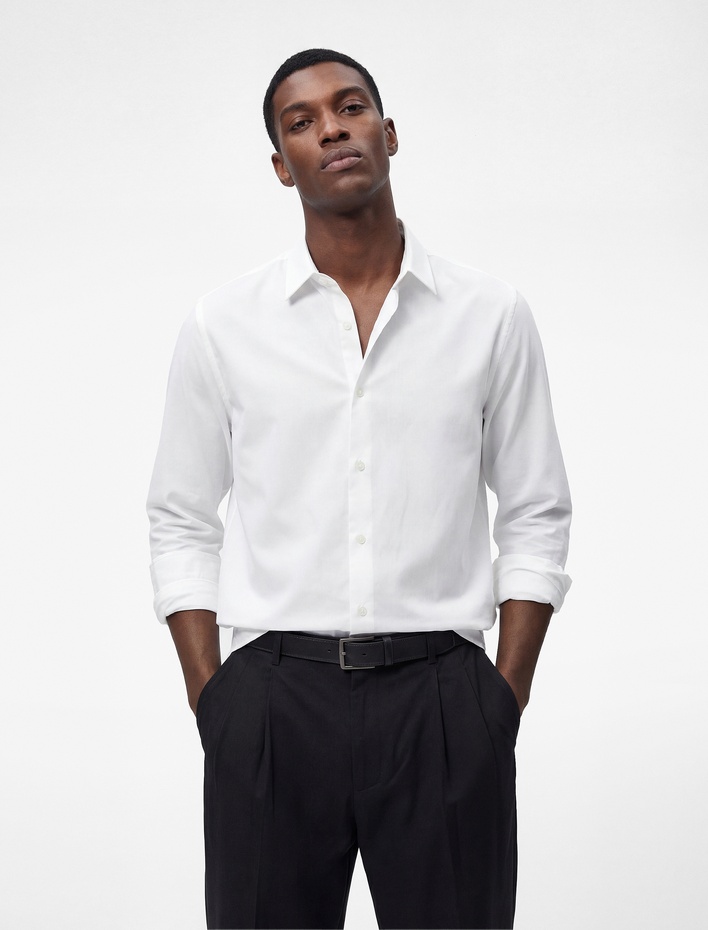  Regular Fit Pamuklu Klasik Yaka Uzun Kollu Gömlek