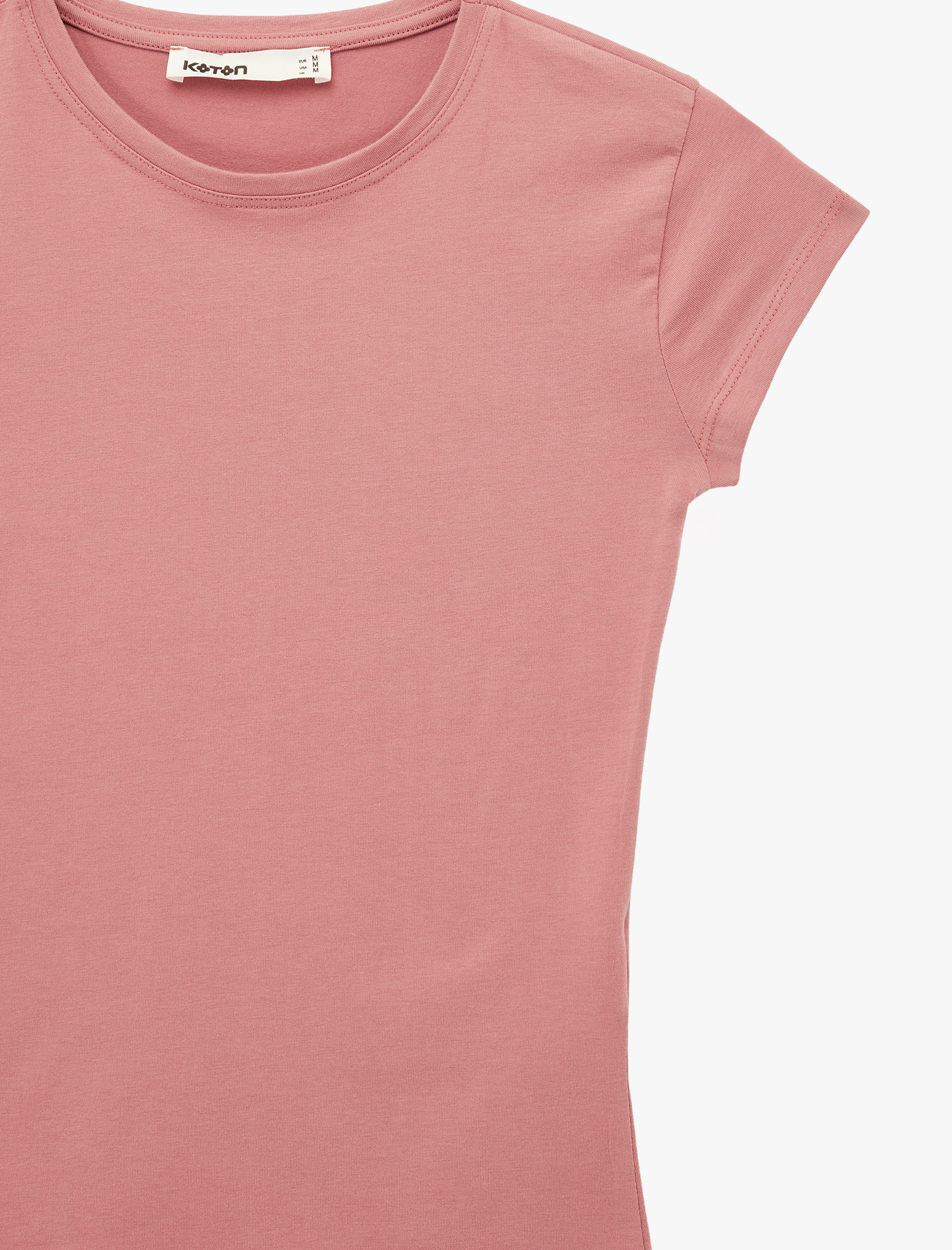   Slim Fit Kısa Kollu Bisiklet Yaka Pamuklu Tişört