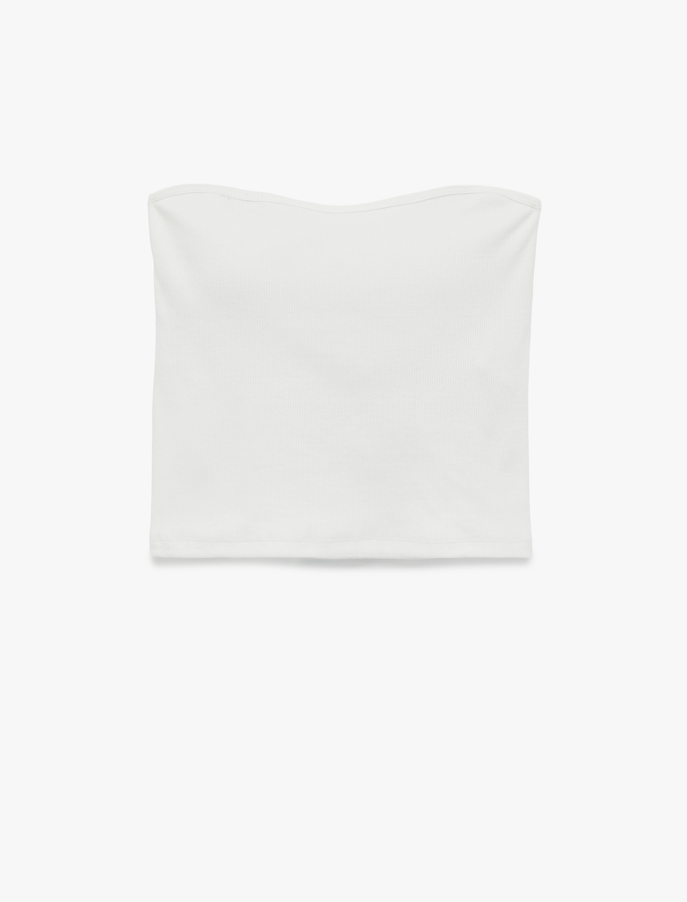 Koton Slim Fit Kolsuz Straplez Bluz görsel 4