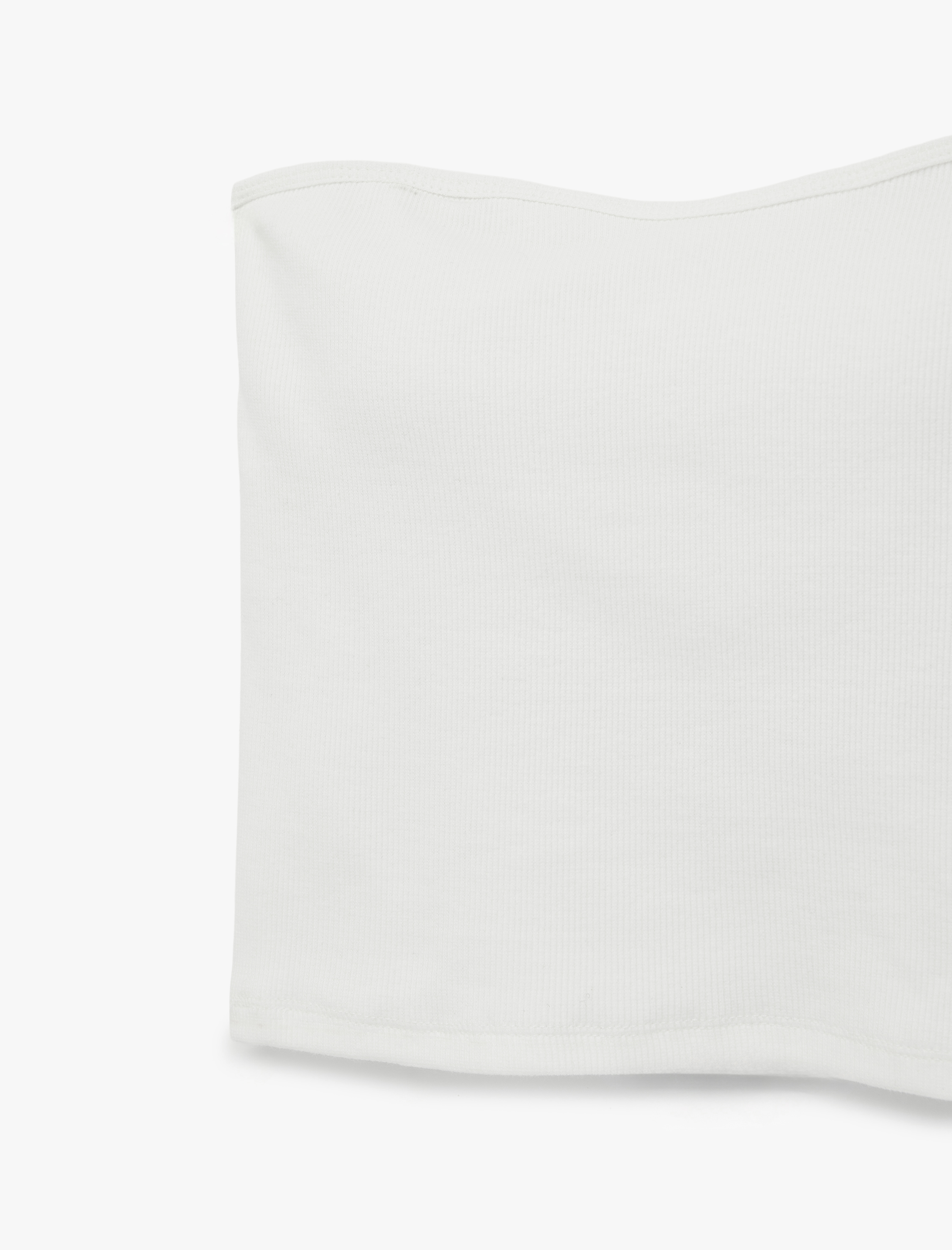 Koton Slim Fit Kolsuz Straplez Bluz görsel 6