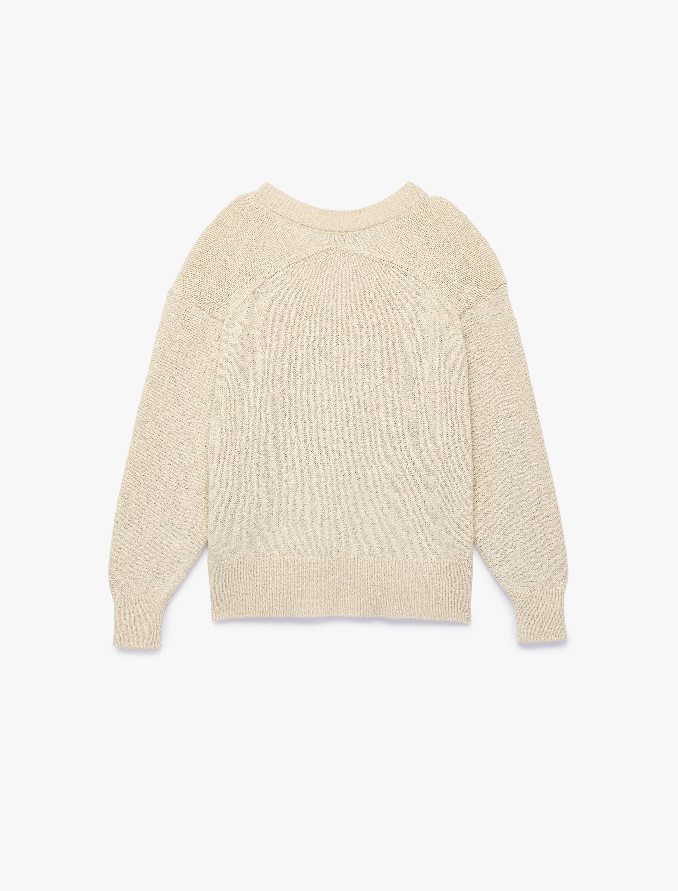   Pamuklu Uzun Kollu V Yaka Triko Kazak