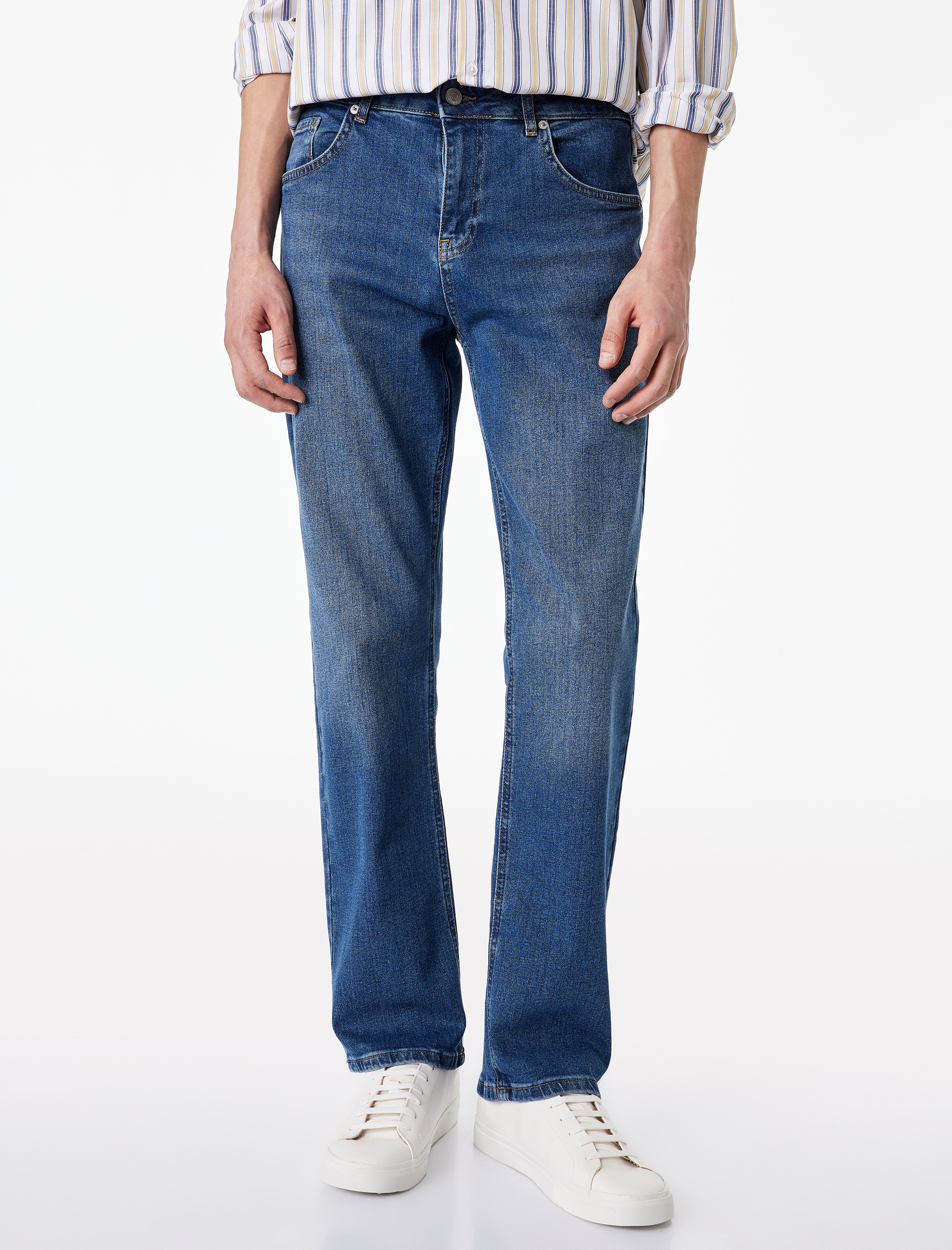   Pamuklu Normal Bel Straight Fit Jean Pantolon - Mark Jean