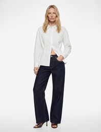 Regular Fit Uzun Kollu Ekstra Düğme Detaylı Poplin Gömlek