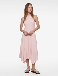 Bürümcük Halter Yaka Kolsuz Maxi Elbise