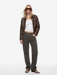 Pamuklu Düz Paça Normal Bel Denim Pantolon - Straight Fit Jean