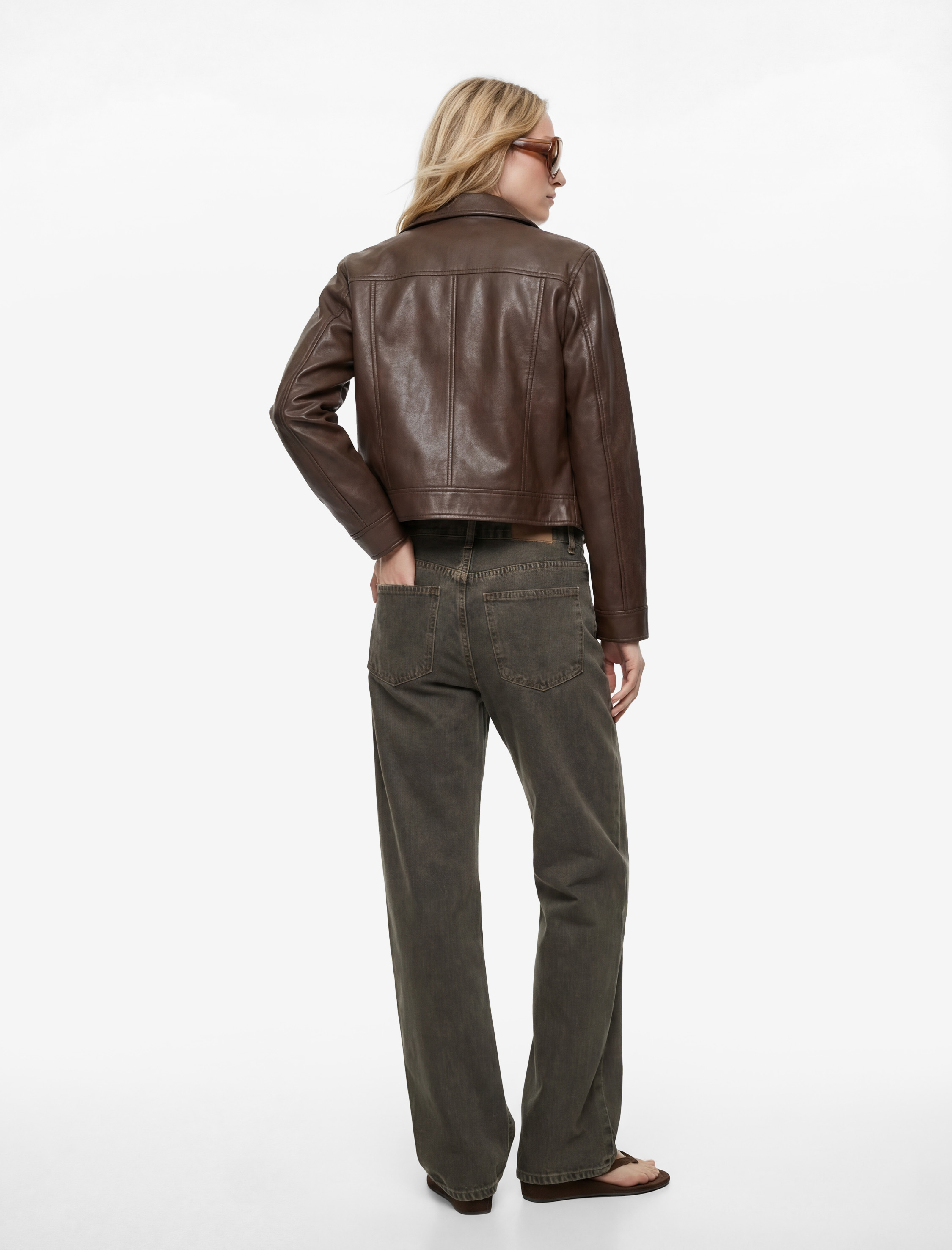   Pamuklu Düz Paça Normal Bel Denim Pantolon - Straight Fit Jean