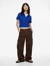Pamuklu Polo Yaka Kısa Kollu Slim Fit Tişört