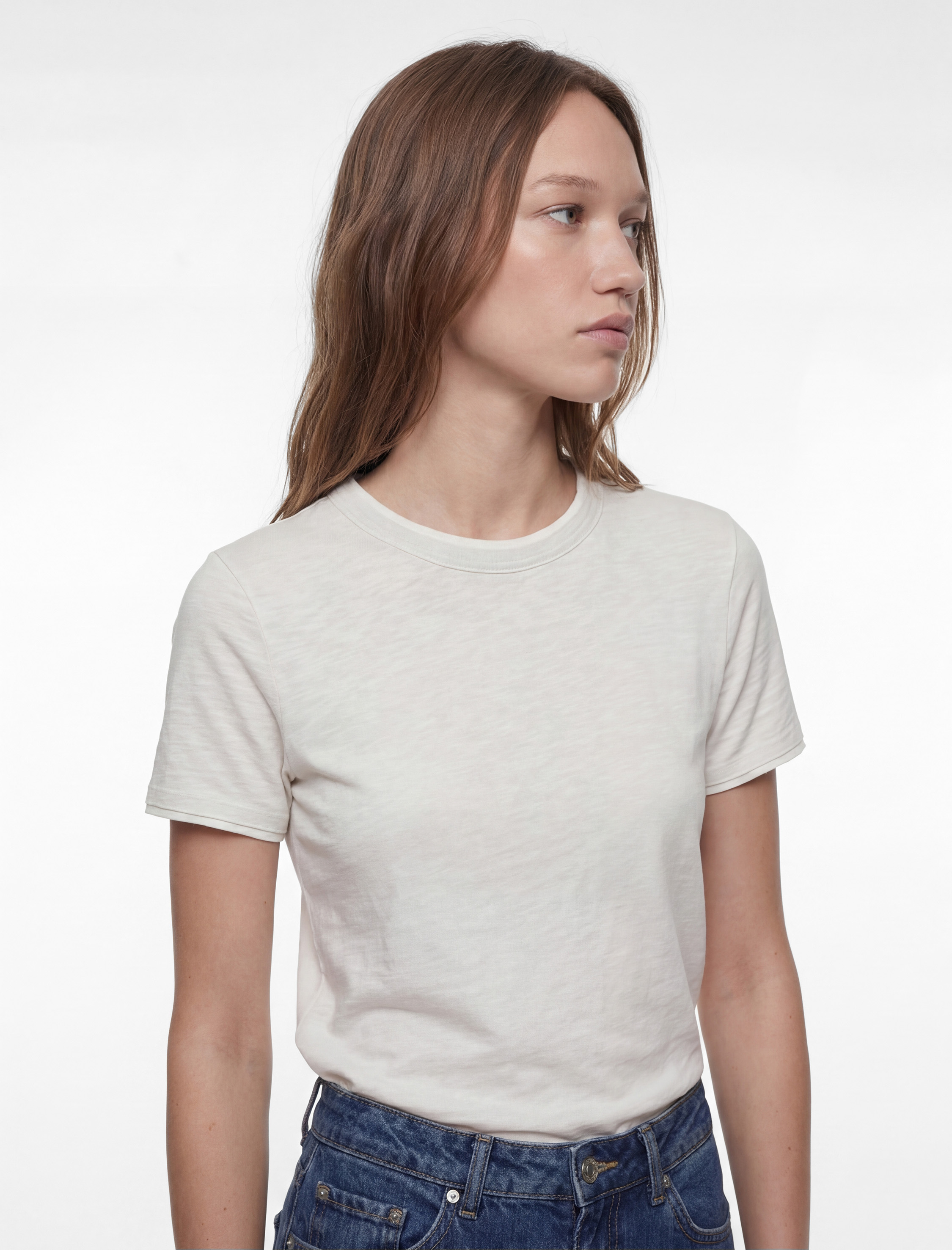   Slim Fit Kısa Kollu Bisiklet Yaka Modal Tişört