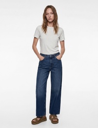 Slim Fit Kısa Kollu Bisiklet Yaka Modal Tişört