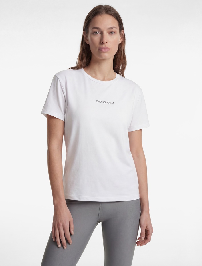  Kısa Kollu Bisiklet Yaka Baskılı Spor Tişört