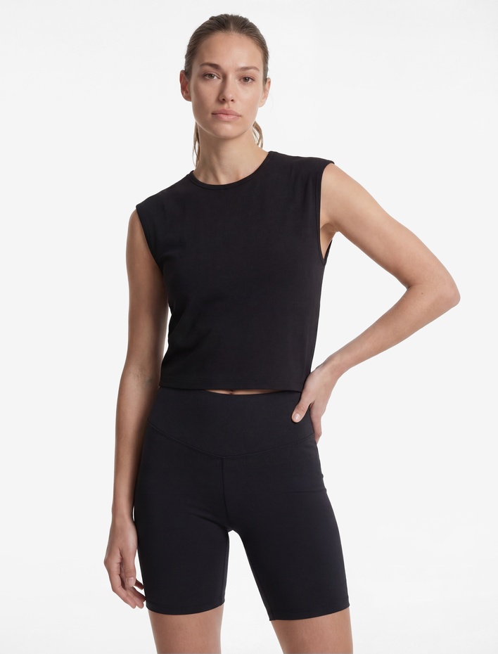  Modal Karışımlı Kolsuz Bisiklet Yaka Spor Tişört