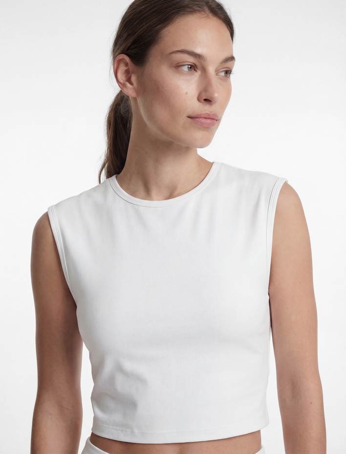  Modal Karışımlı Kolsuz Bisiklet Yaka Spor Tişört