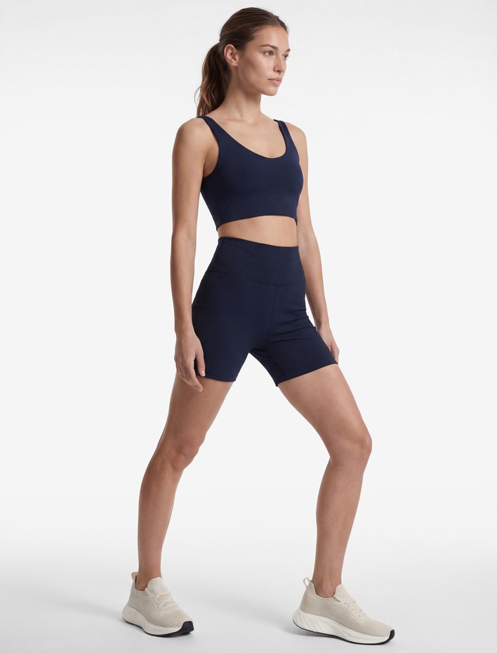  Yüksek Bel Slim Fit Spor Biker Tayt