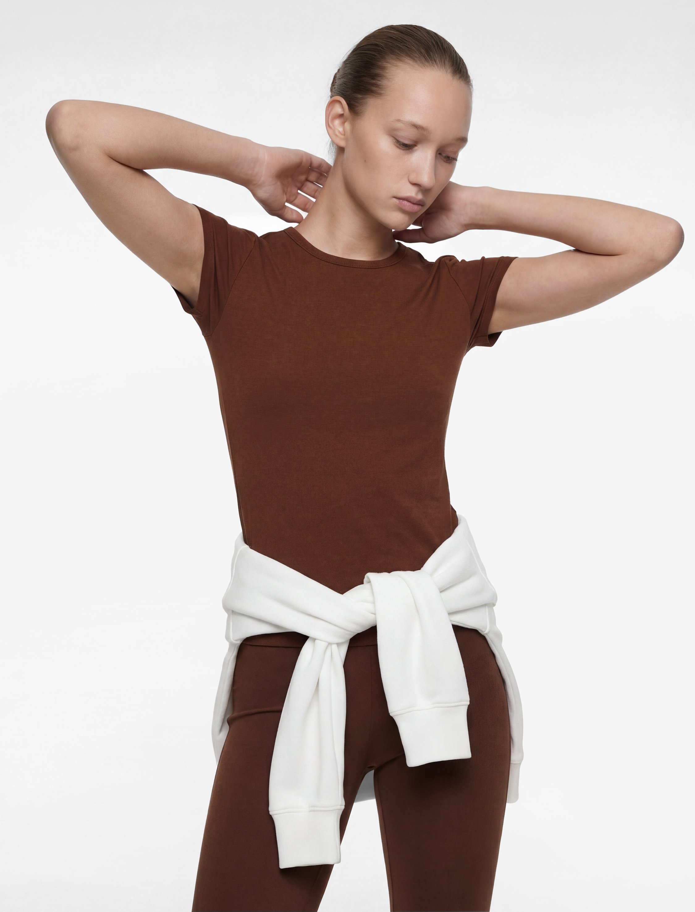   Slim Fit Uzun Kollu Bisiklet Yaka Spor Tişört