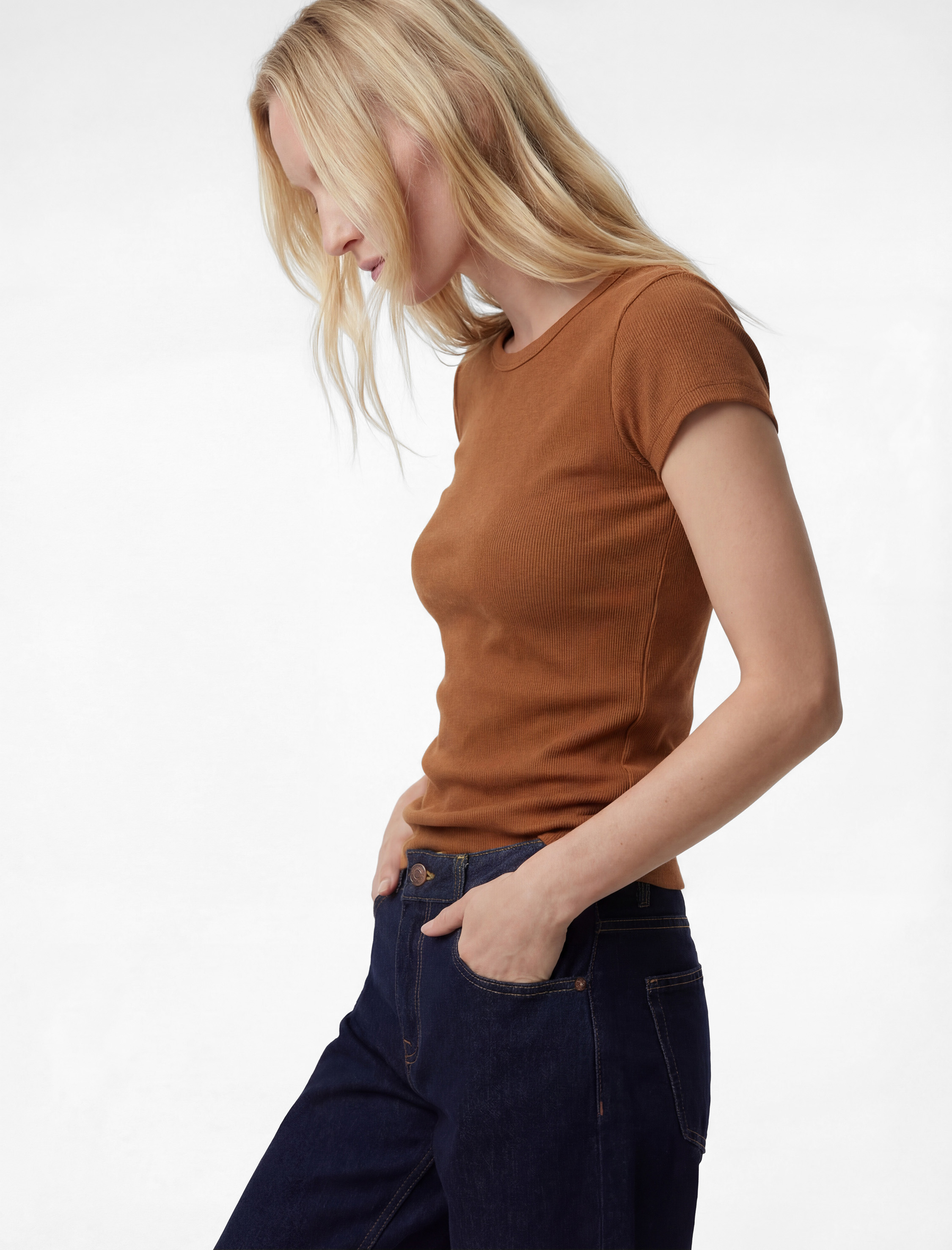   Bisiklet Yaka Kısa Kollu Fitilli Tişört