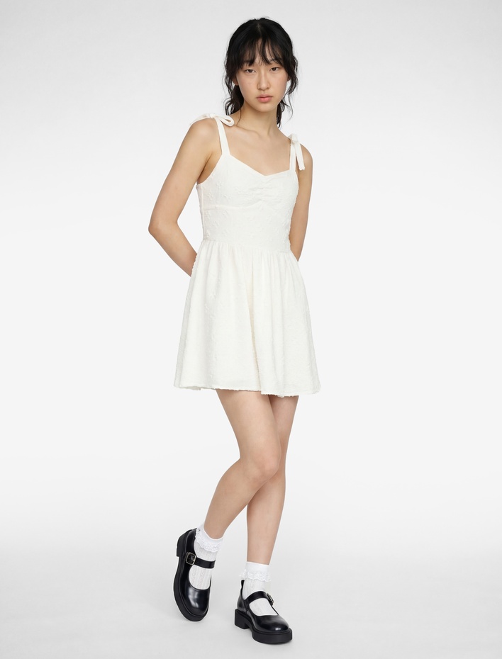  İnce Askılı Gipeli Mini Elbise