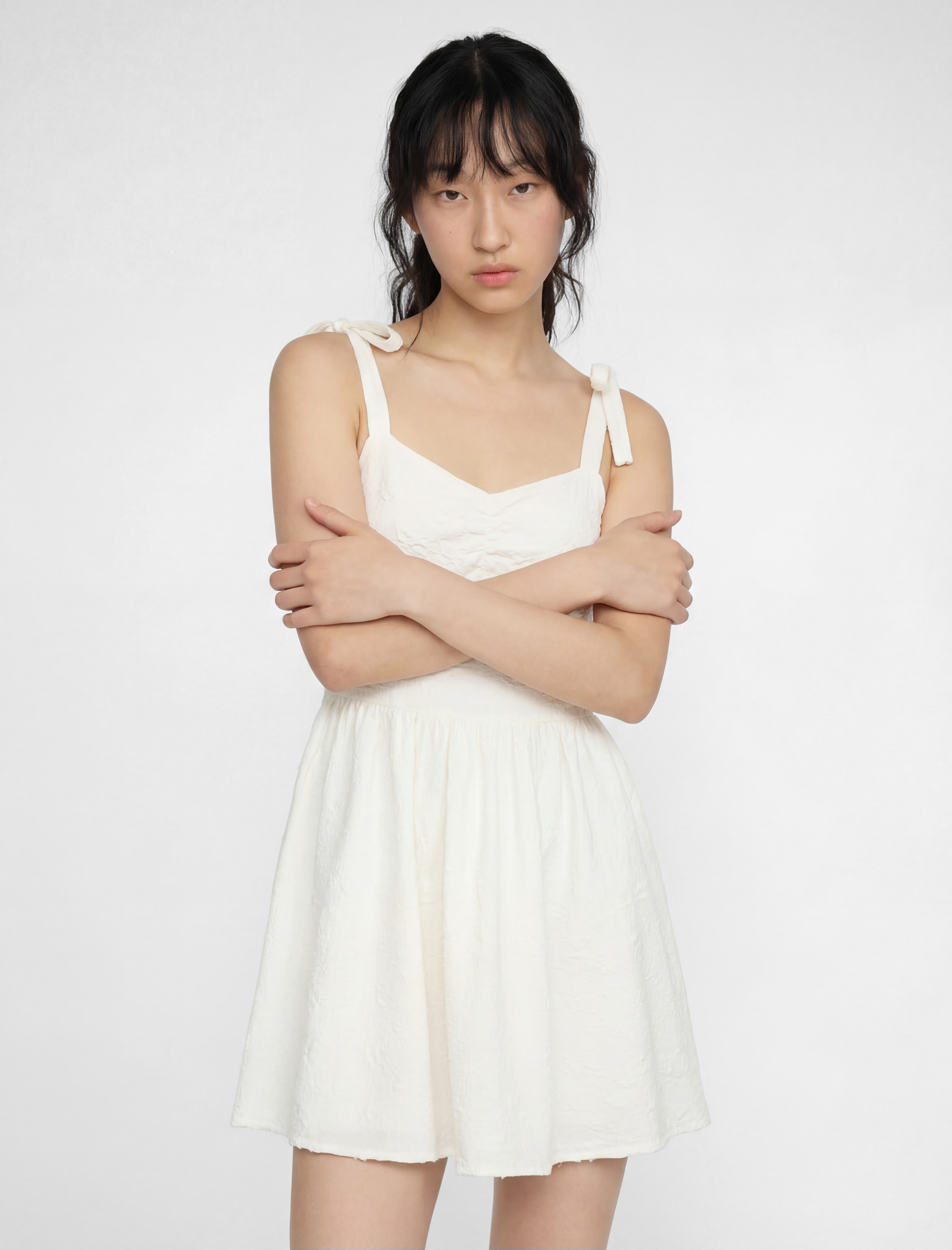 İnce Askılı Gipeli Mini Elbise - Görsel 2