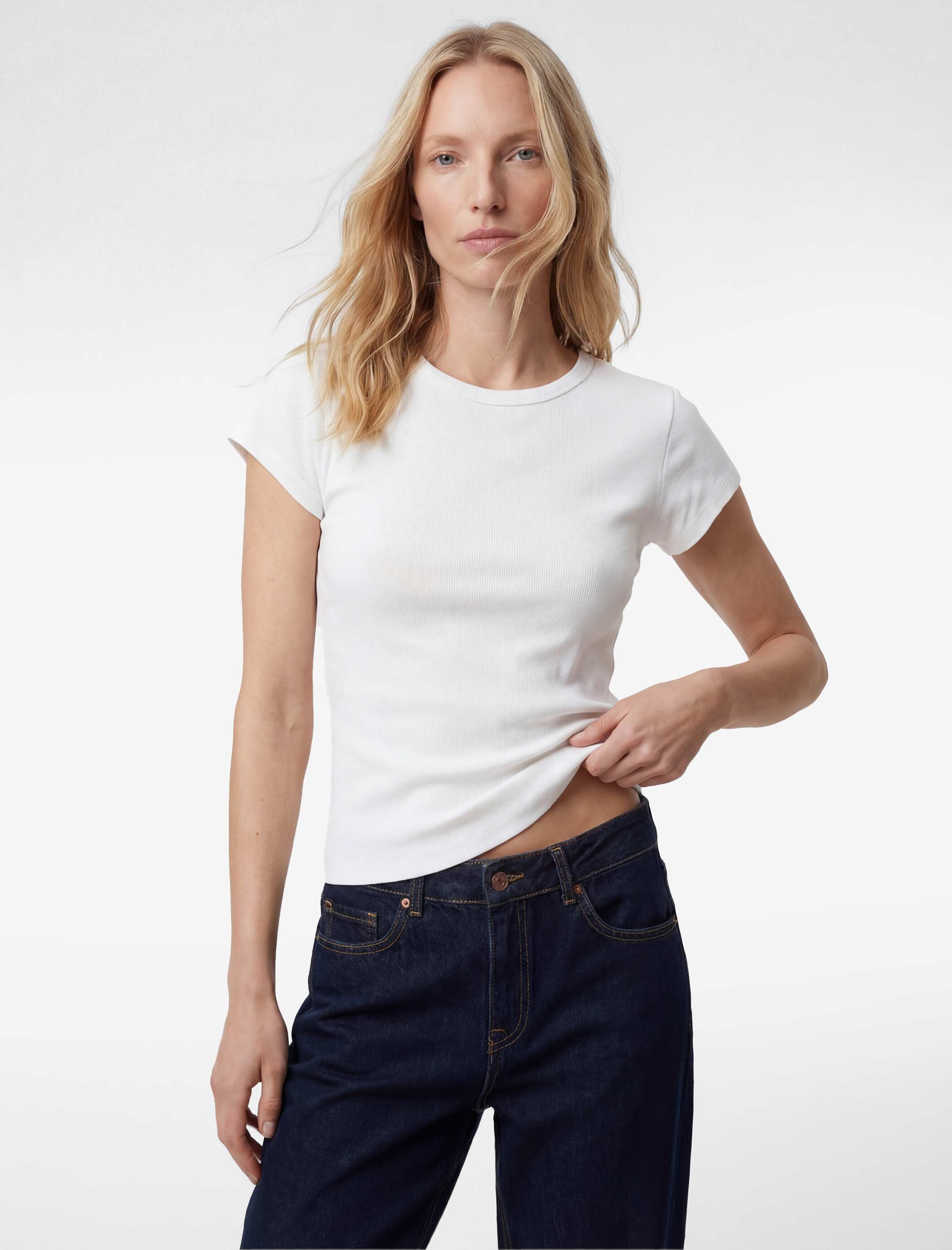   Bisiklet Yaka Kısa Kollu Fitilli Tişört