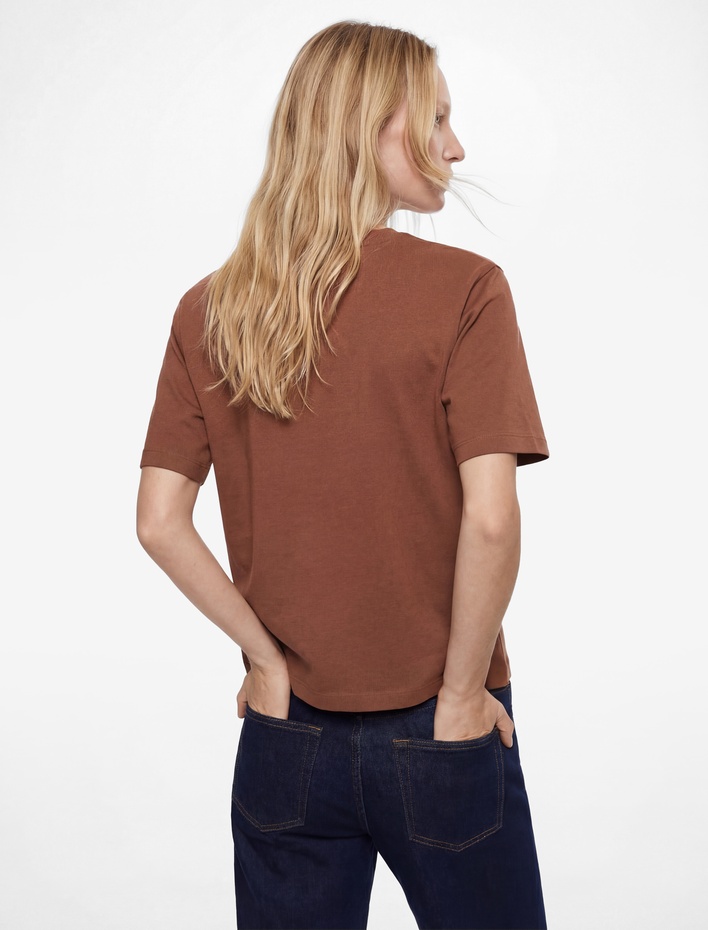  Regular Fit Pamuklu Kısa Kollu Bisiklet Yaka Basic Tişört