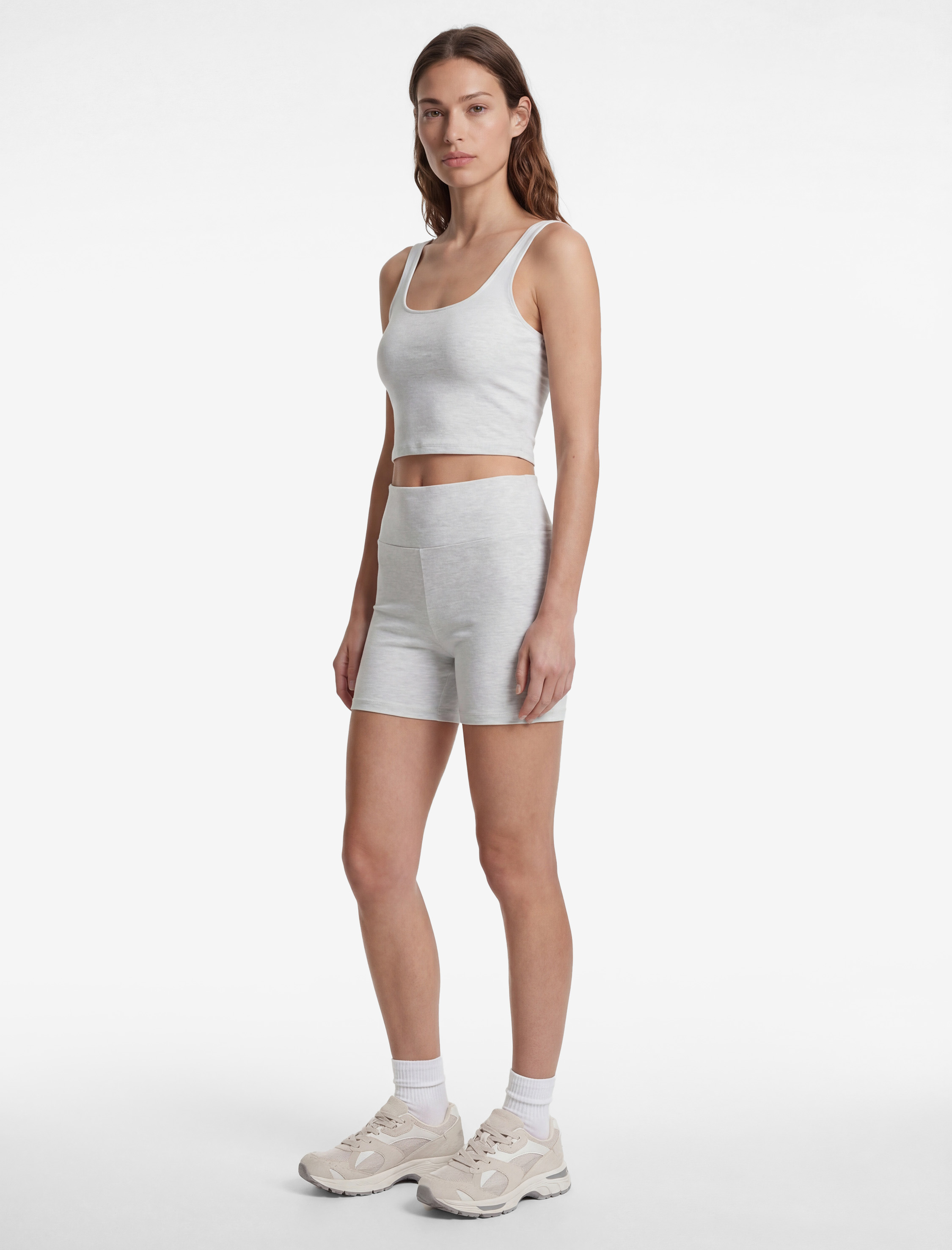   Yüksek Bel Slim Fit Spor Biker Tayt